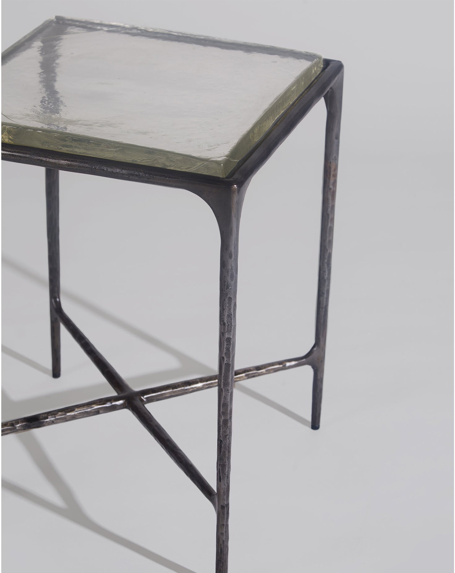 Forged Ice Slate Charcoal Side Table Sage Living