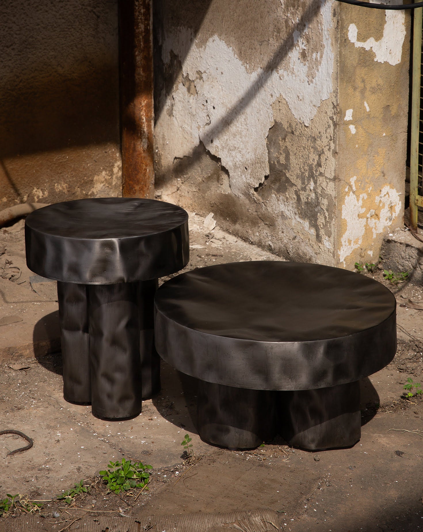 Set of 2 Tronco Stump Accent Tables Nitush - Aroosh