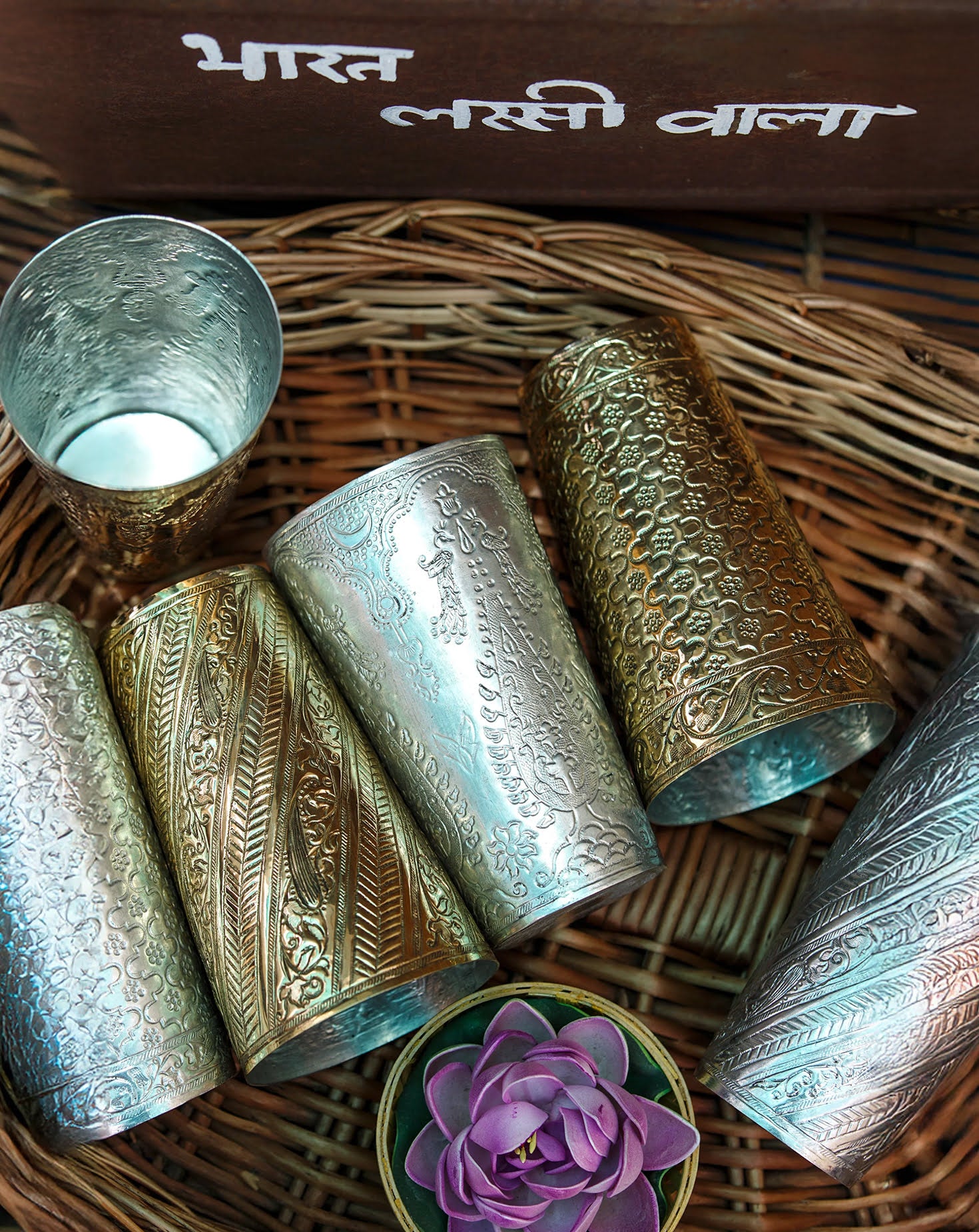 Nafees Lassi Glass Chaandi Sets of 3