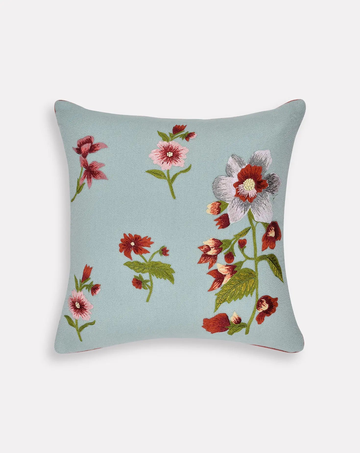 Little Flowers Merino Wool Cushion Janavi India