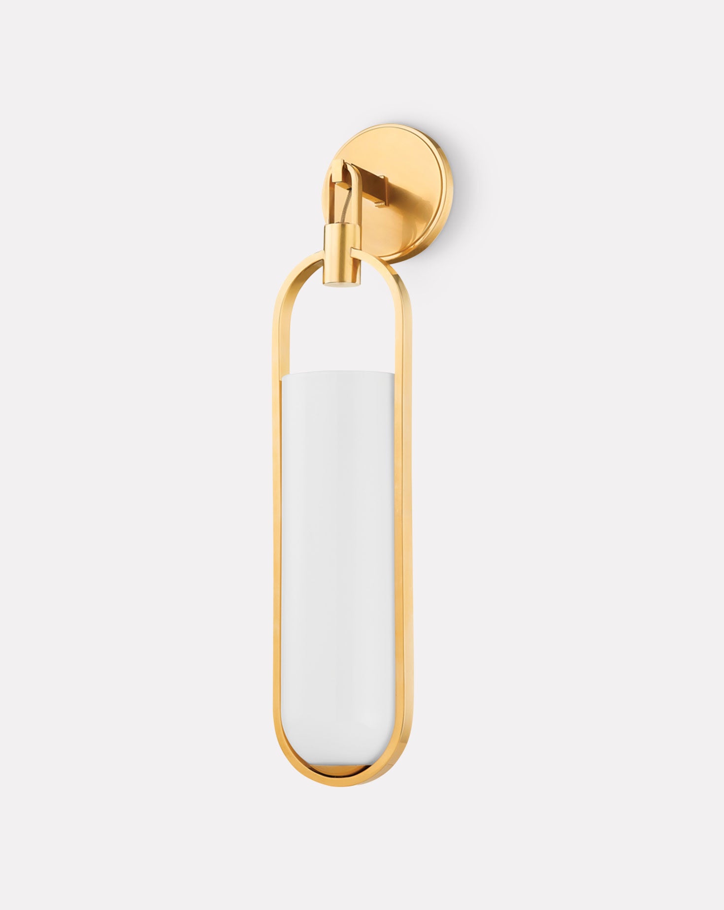 Lorimer White and Gold Wall Sconce