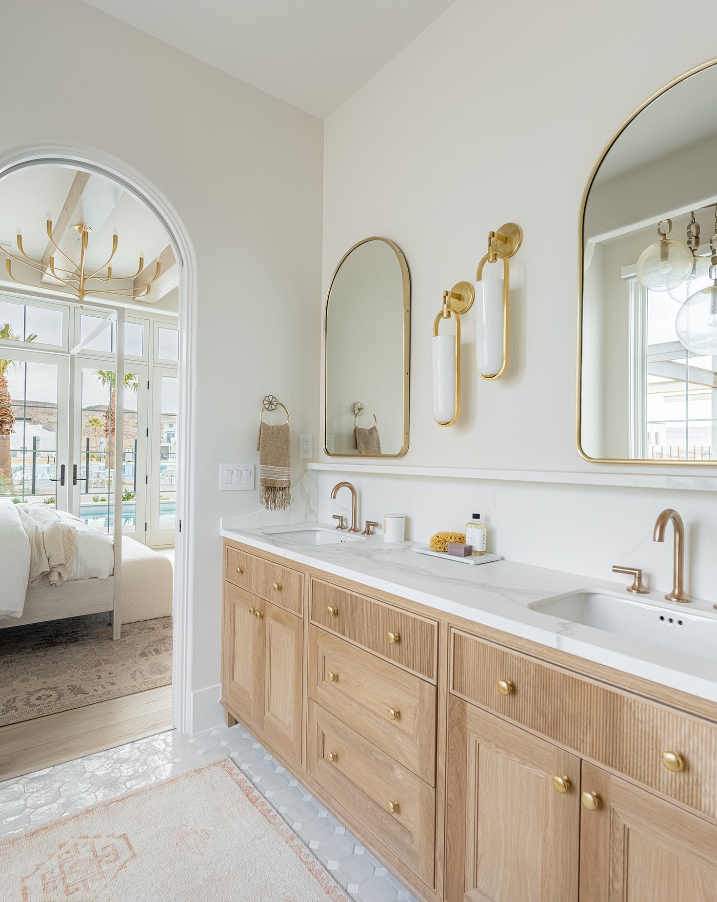Lorimer White and Gold Wall Sconce