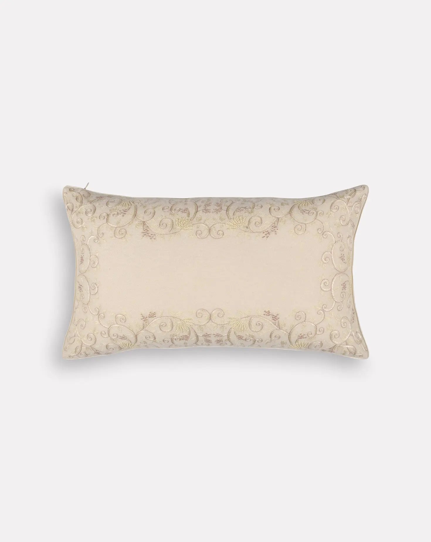 Lotus Grey Cashmere Cushion Janavi India