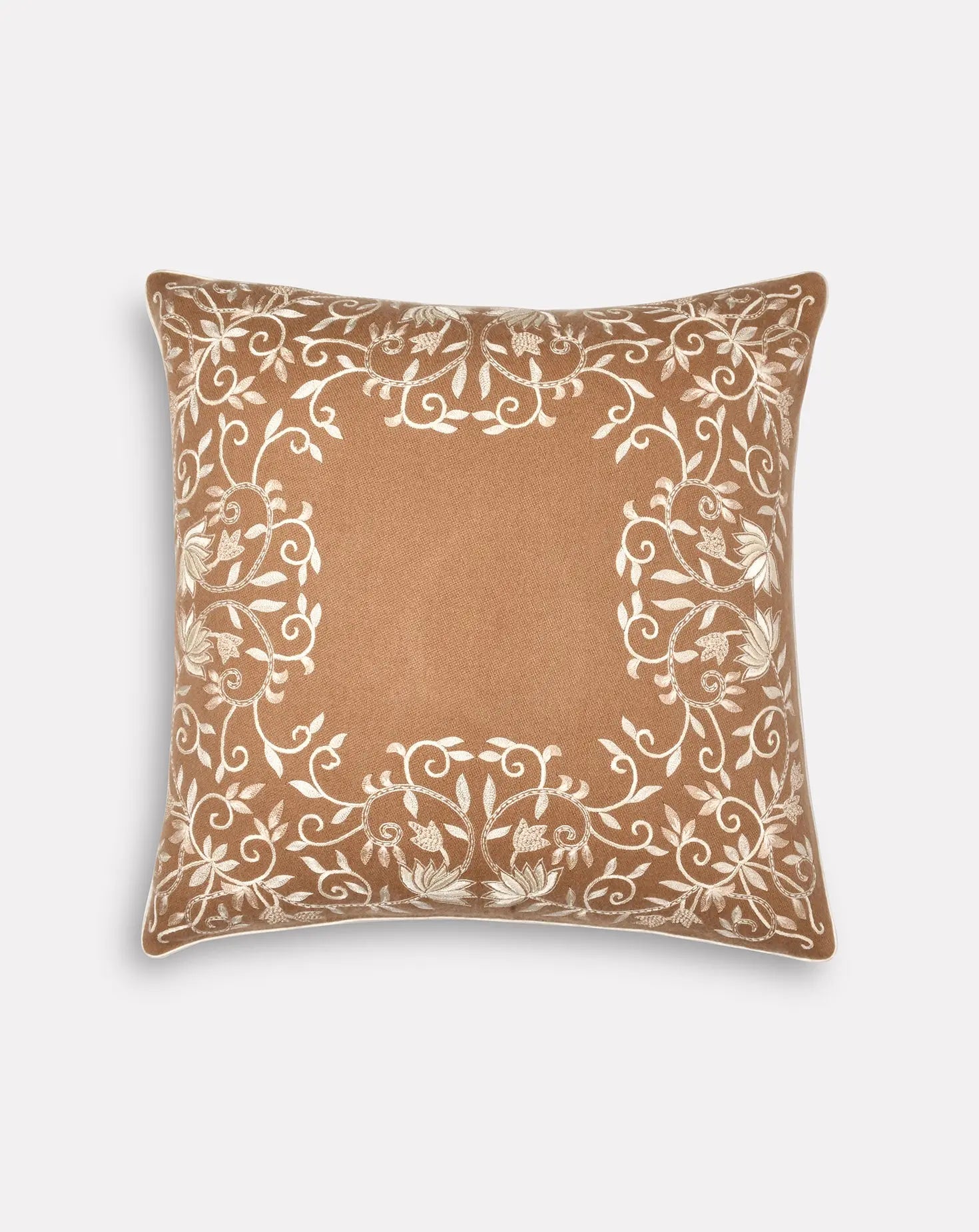 Lotus Natural Cashmere Cushion Janavi India