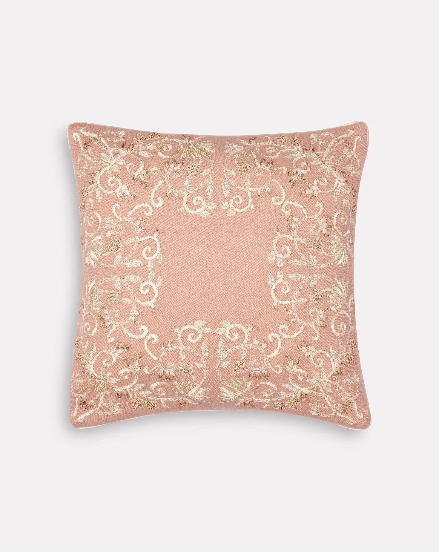 Lotus Plum Cashmere Cushion Janavi India