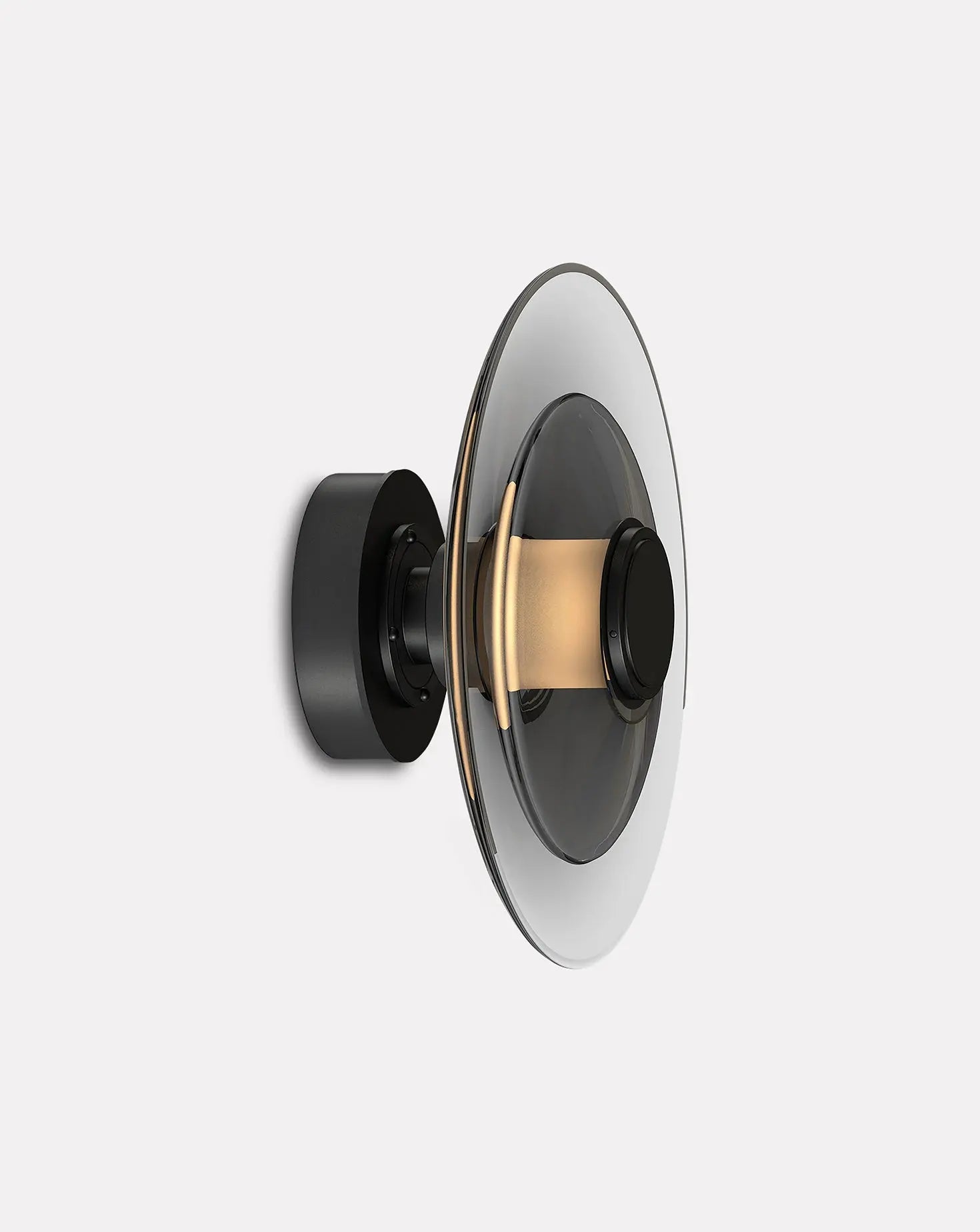 Luna A Black Steel Disc Sconce Gabriel Scott