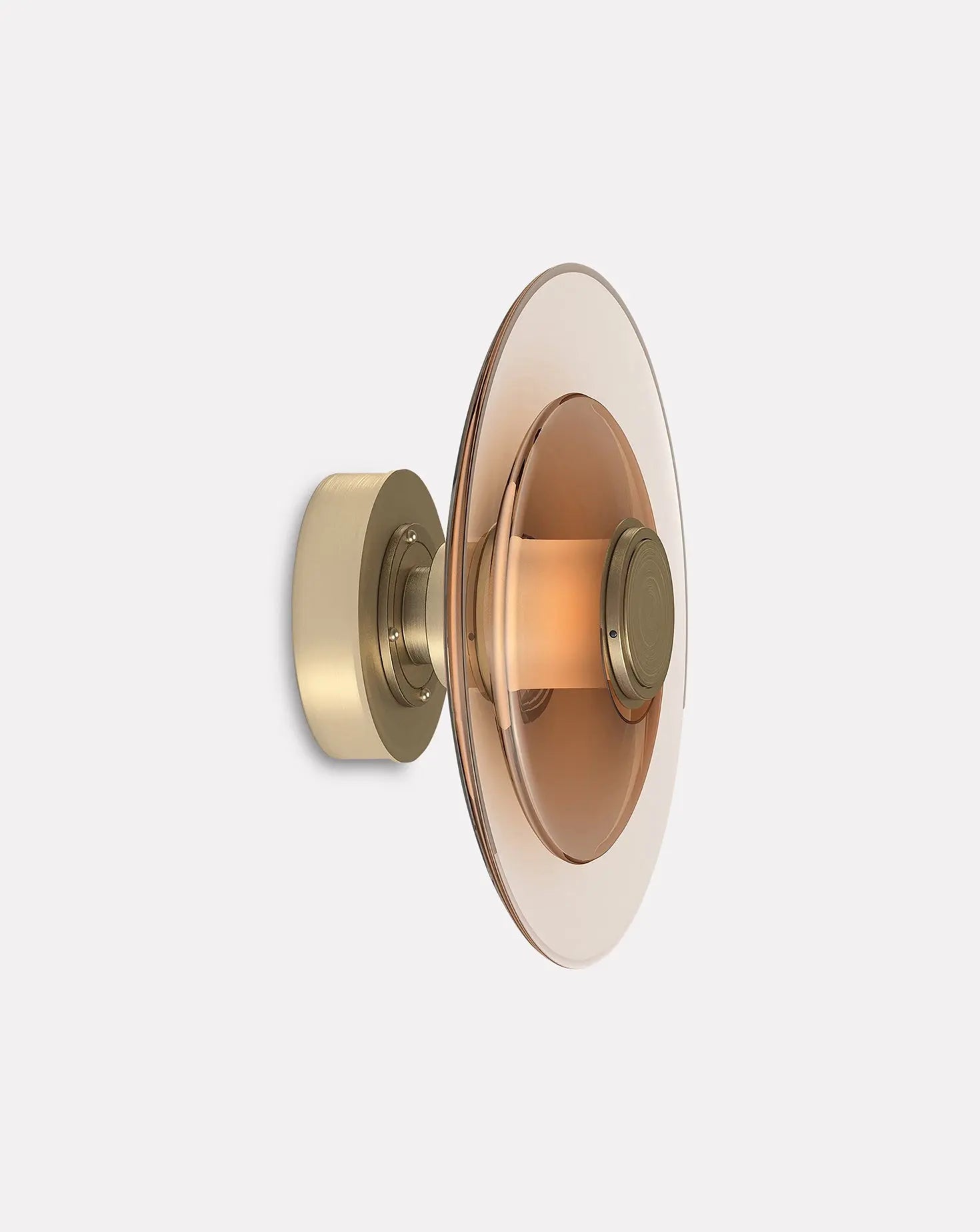 Luna A Satin Brass Disc Sconce Gabriel Scott