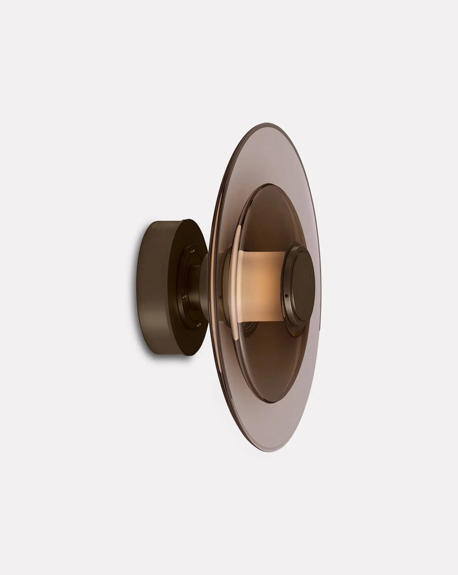 Luna A Satin Bronze Disc Sconce Gabriel Scott