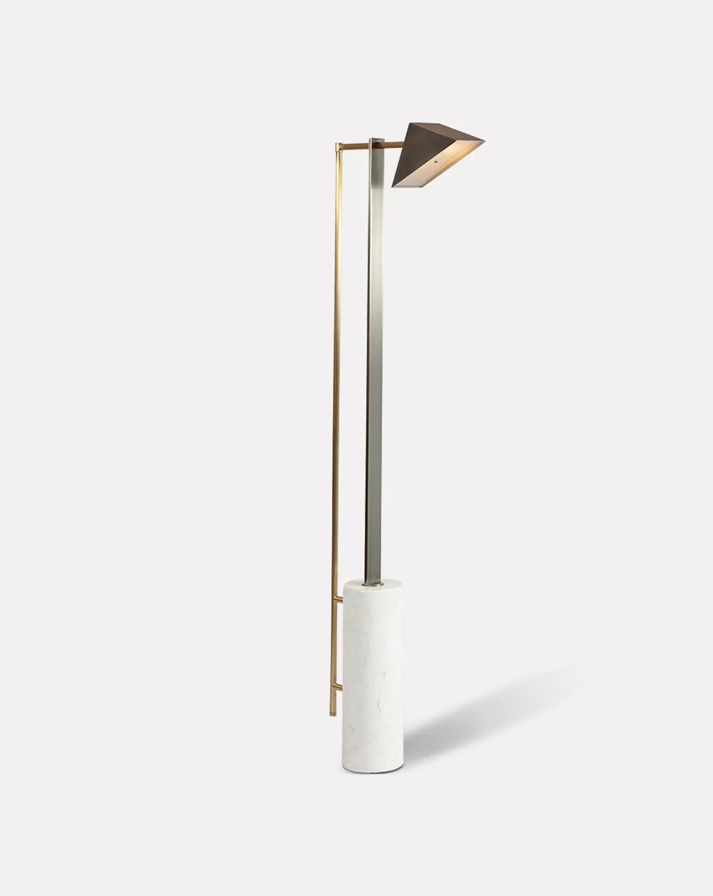 Marble and Wedge Floor Lamp Square In Circle