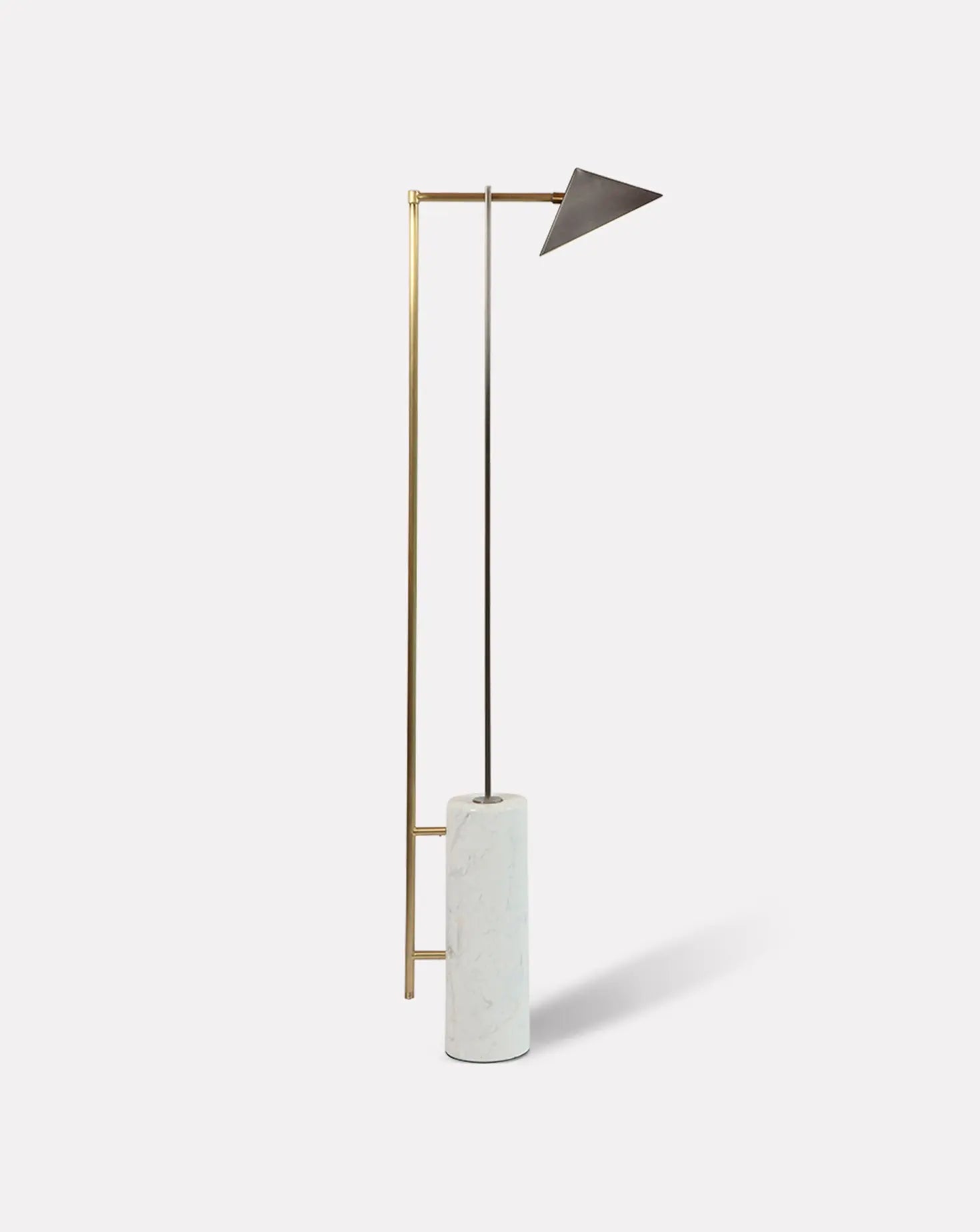 Marble and Wedge Floor Lamp Square In Circle