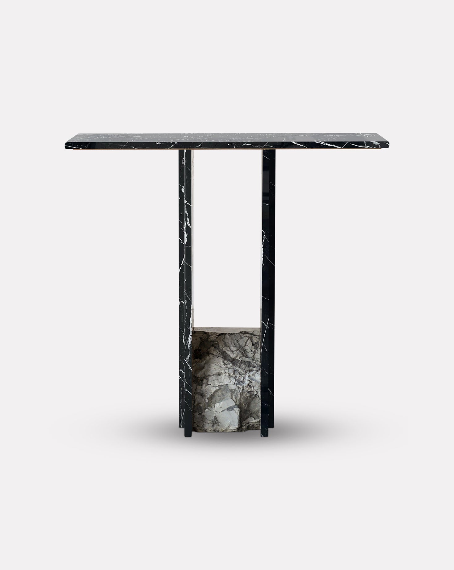 Marquina and Invisible Grey Console Table