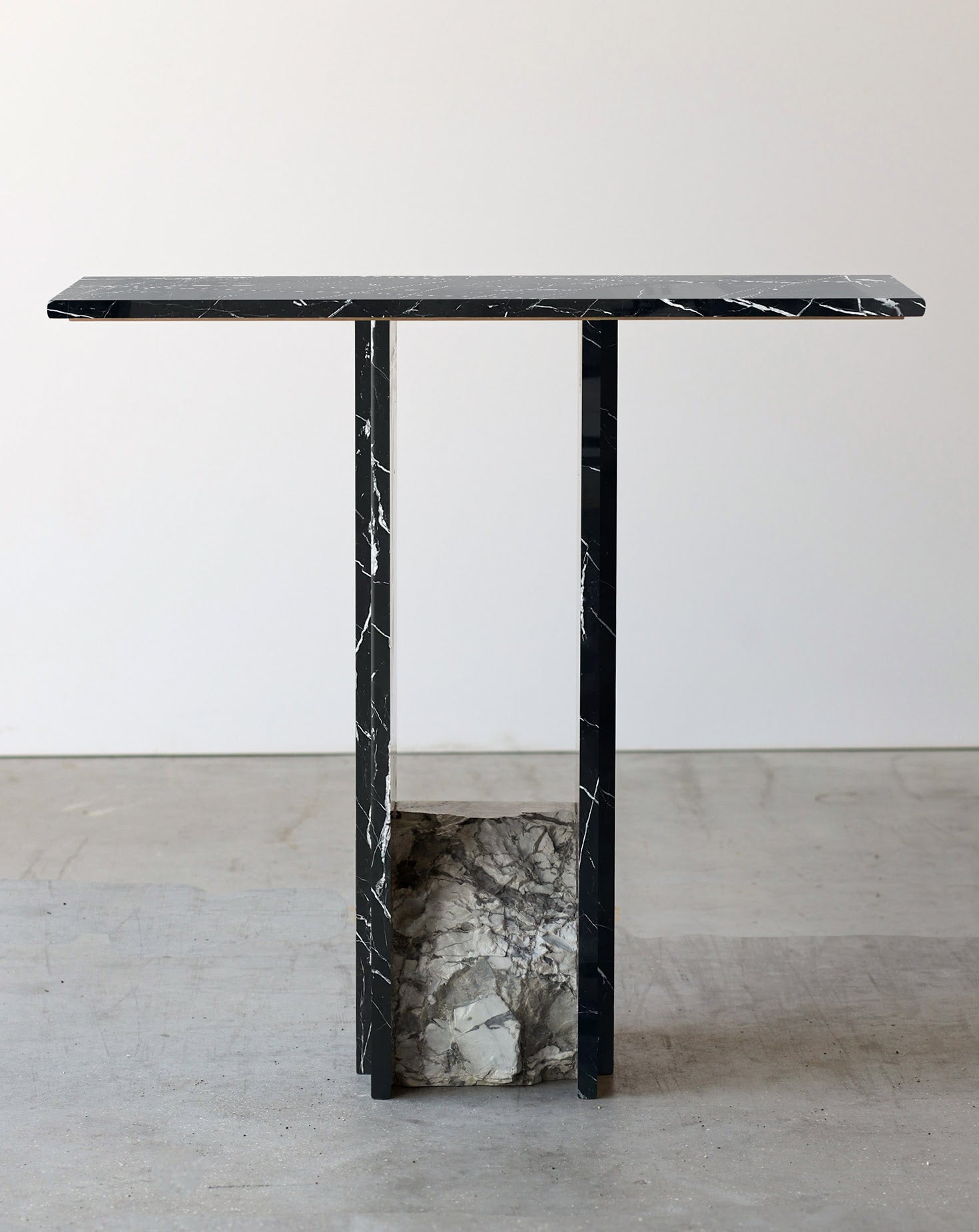 Marquina and Invisible Grey Console Table