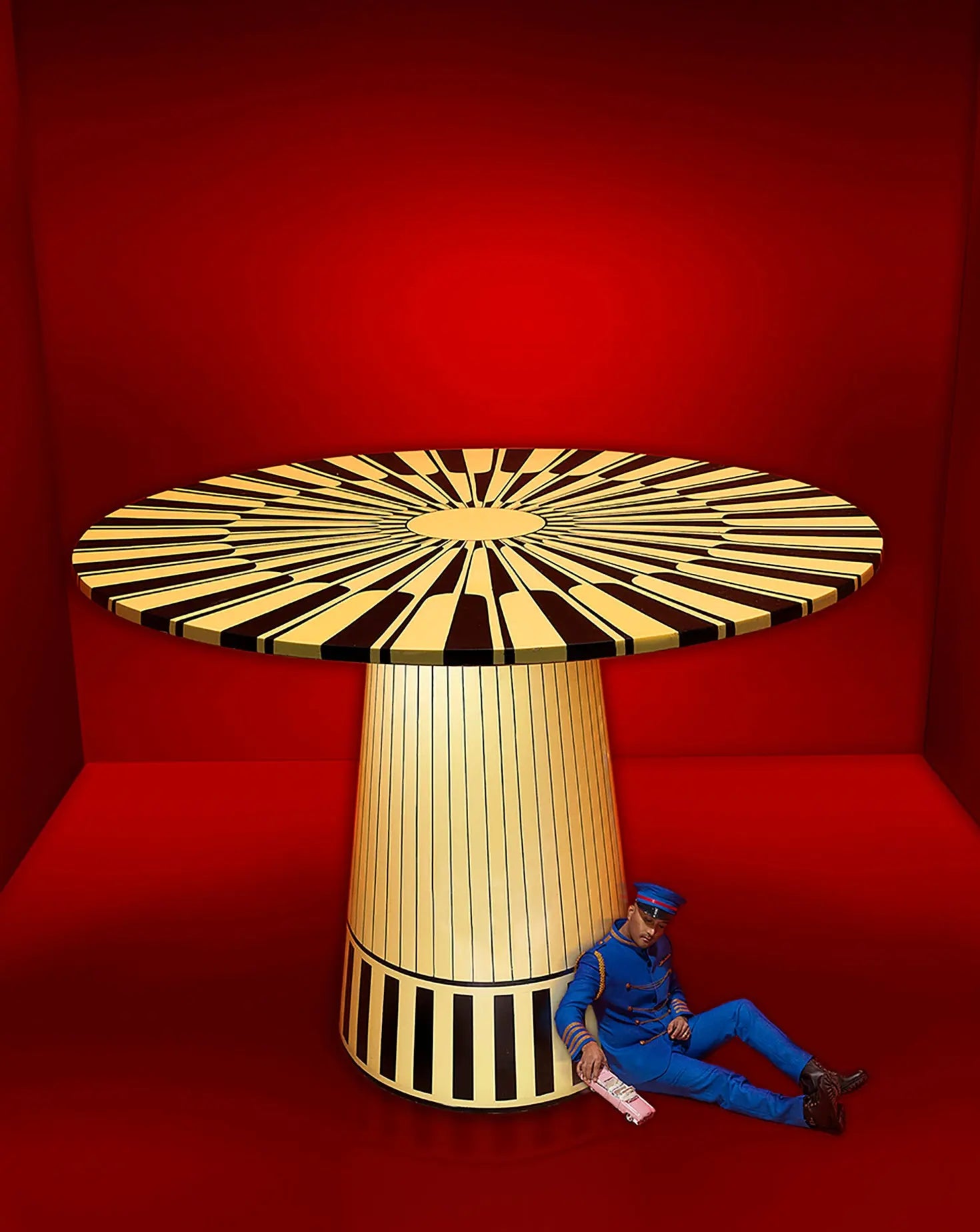 Matteo Cibic The Circus Revisited Side Table Scarlet Splendour