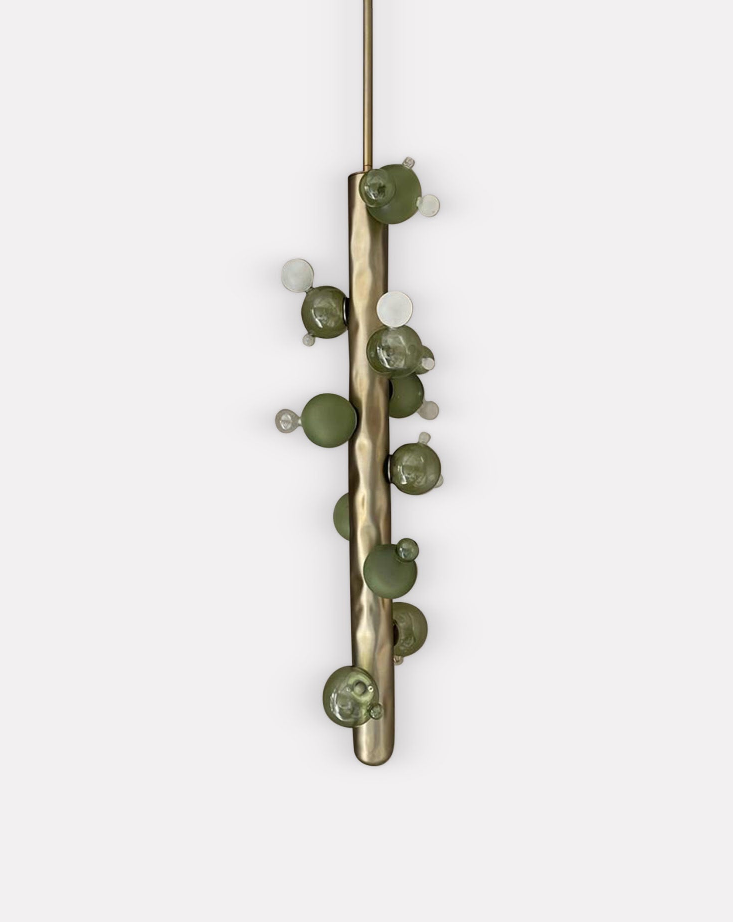 Molecule Gold and Olive Green Pendant I Nitush - Aroosh