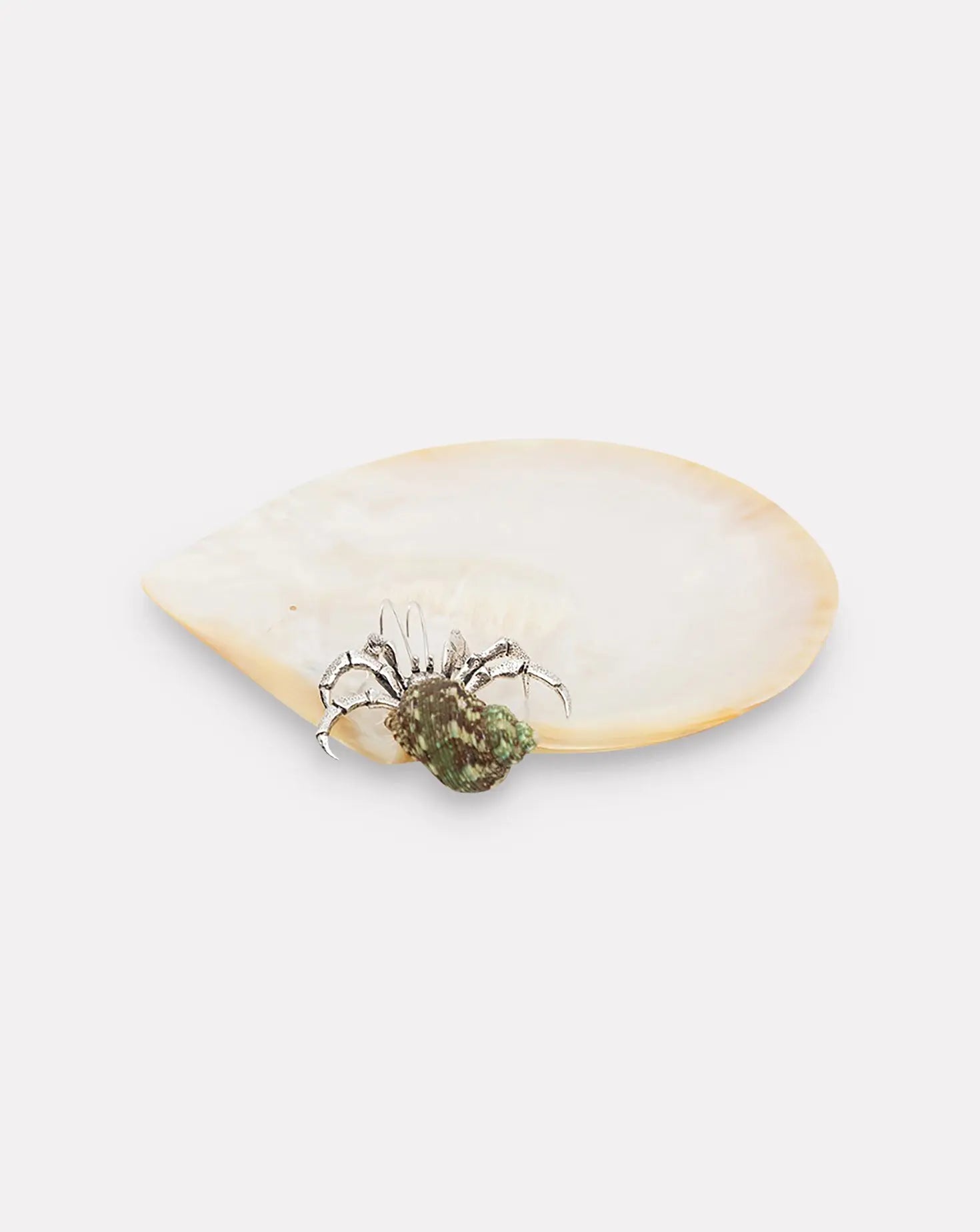 Mother Of Pearl Hermit Crab Plate Lotus Arts de Vivre