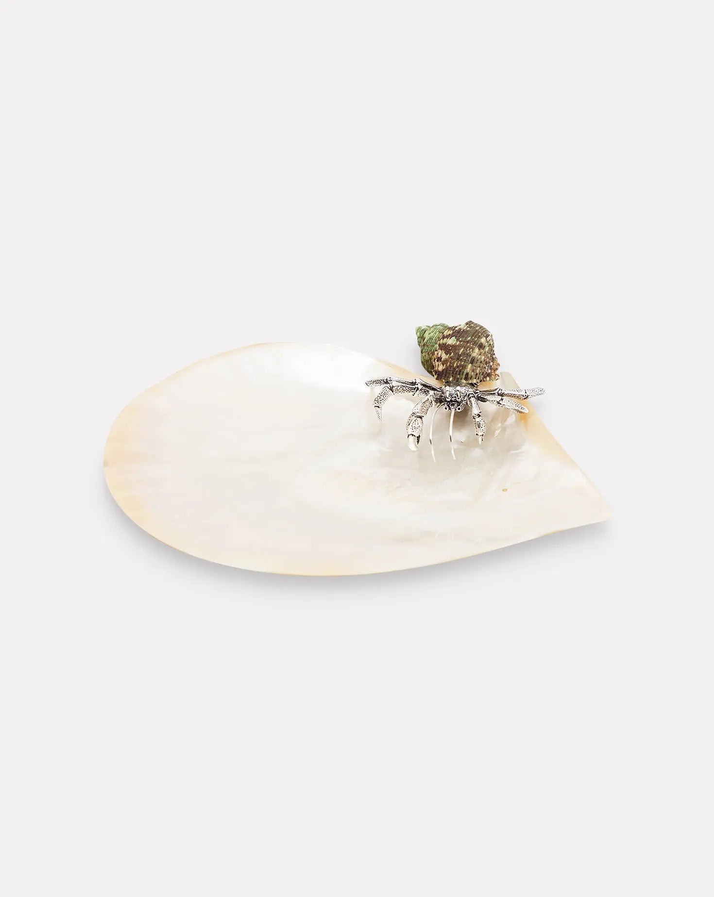 Mother Of Pearl Hermit Crab Plate Lotus Arts de Vivre