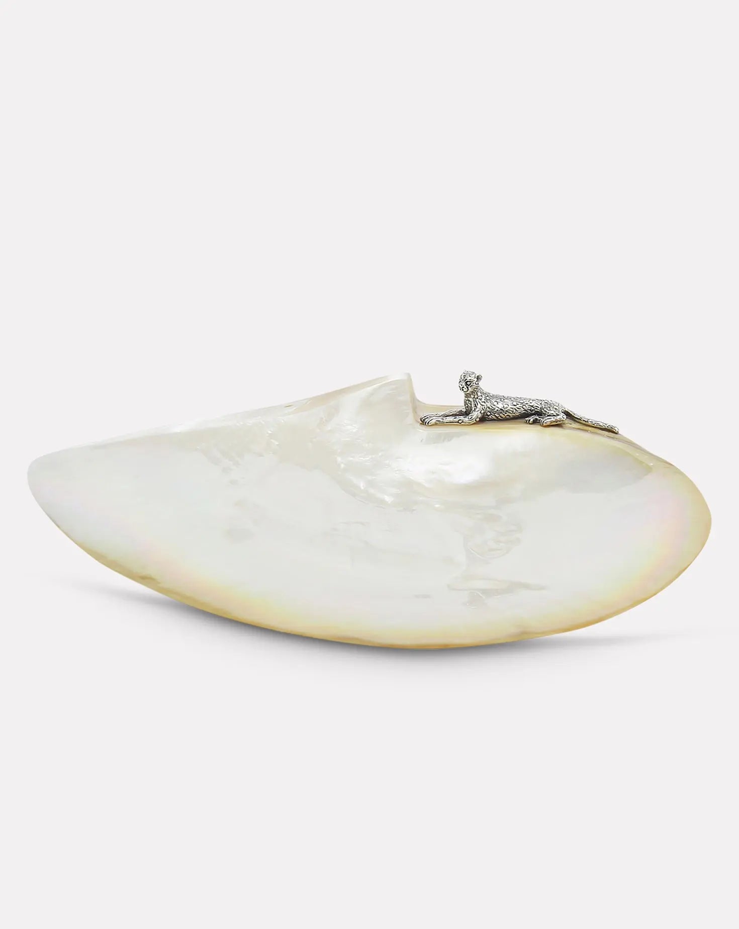 Mother of Pearl Relax Cheetah Plate Lotus Arts de Vivre