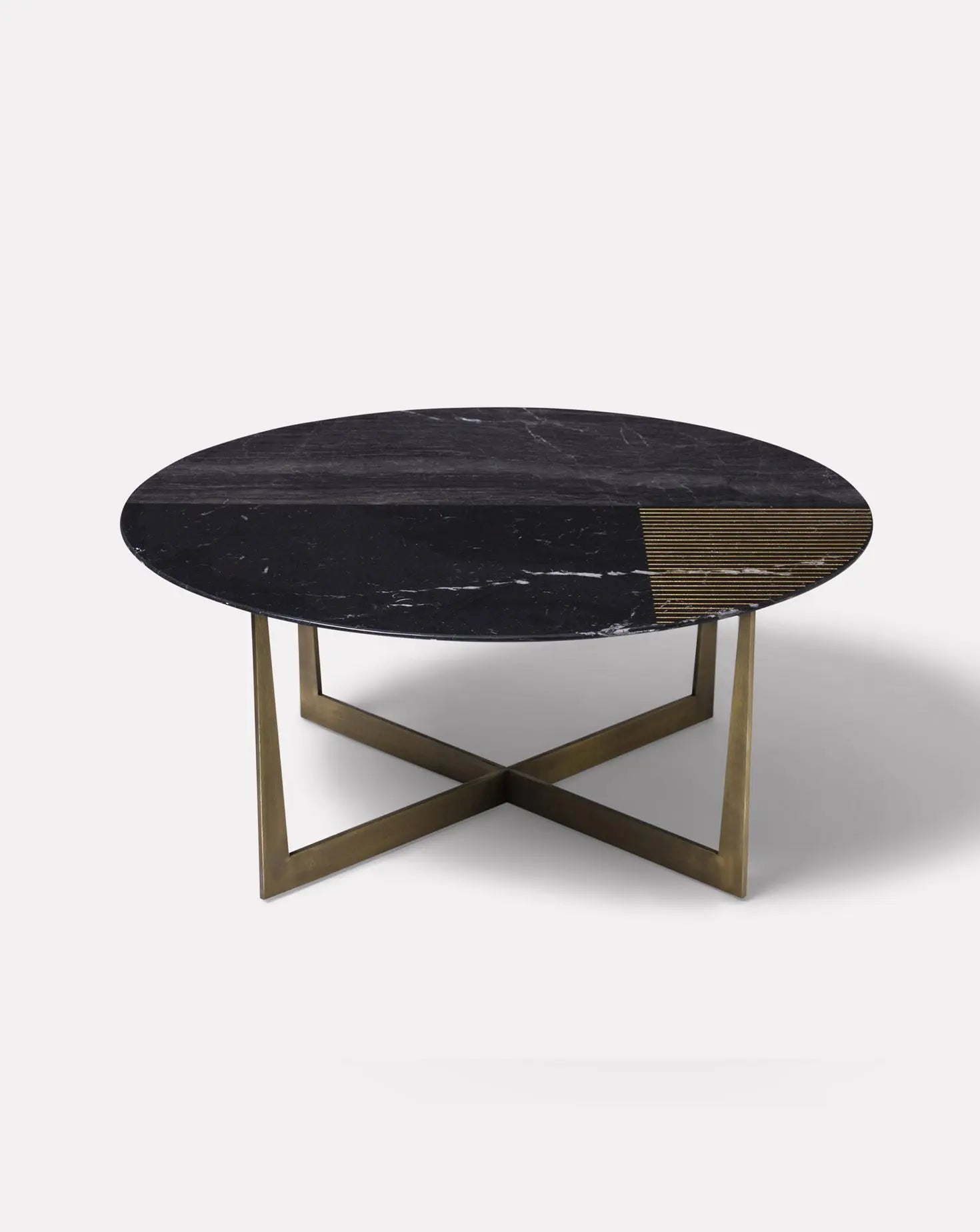 Gold Radius Marble Coffee Table III Alex Mint