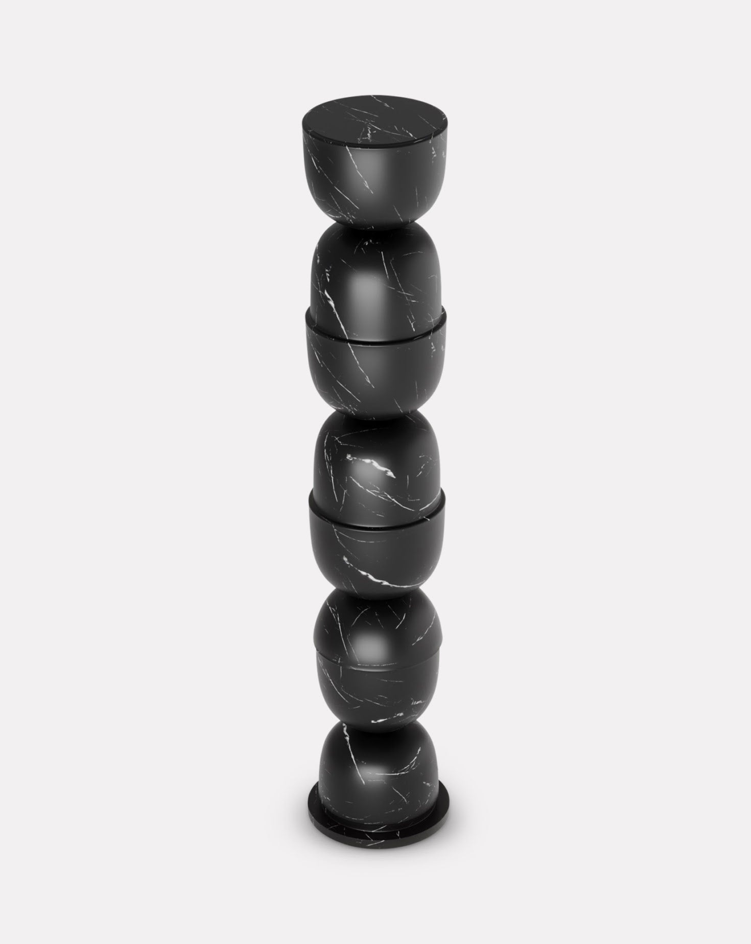 Noir Pillars Marble Totem Ziba Homes