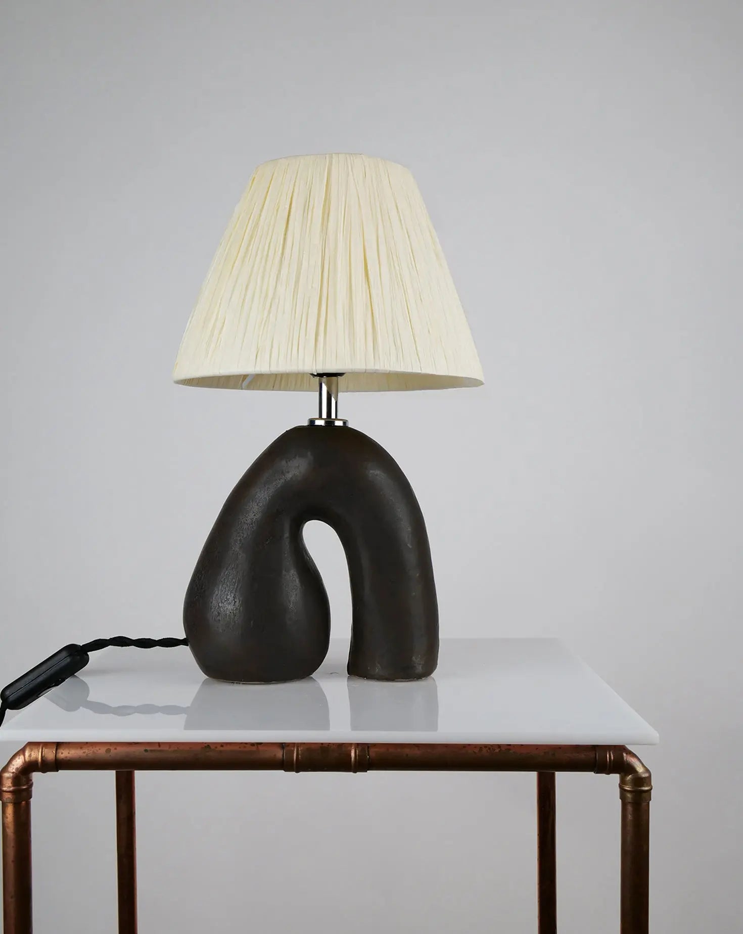 Large Opposee Black and Ivory Table Lamp Hannah Simpson Studio