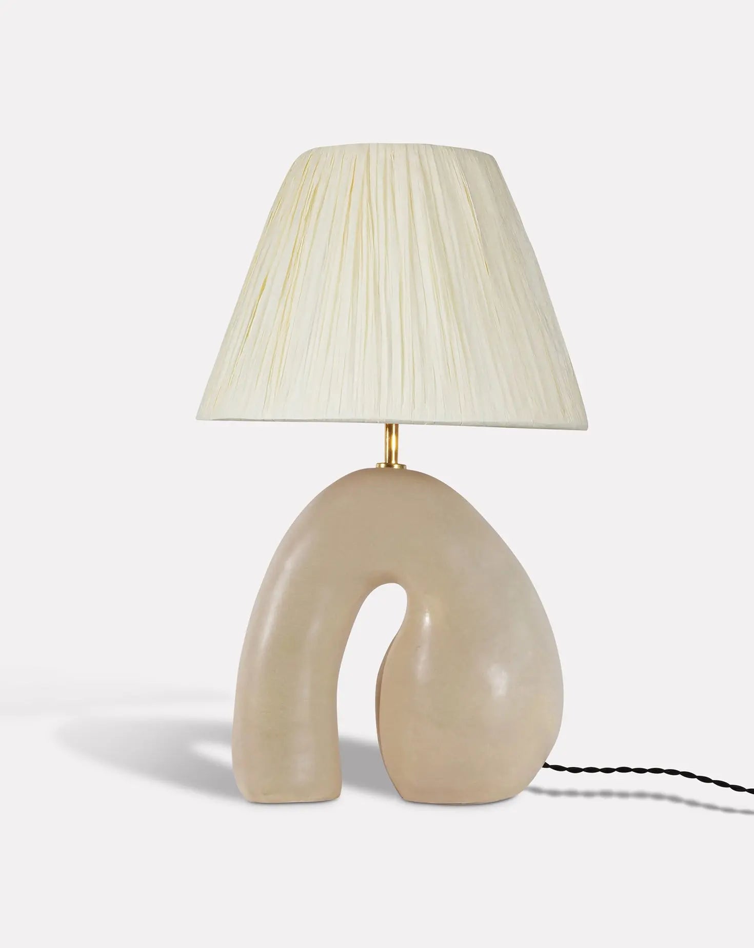 Large Opposee Cream and Ivory Table Lamp Hannah Simpson Studio