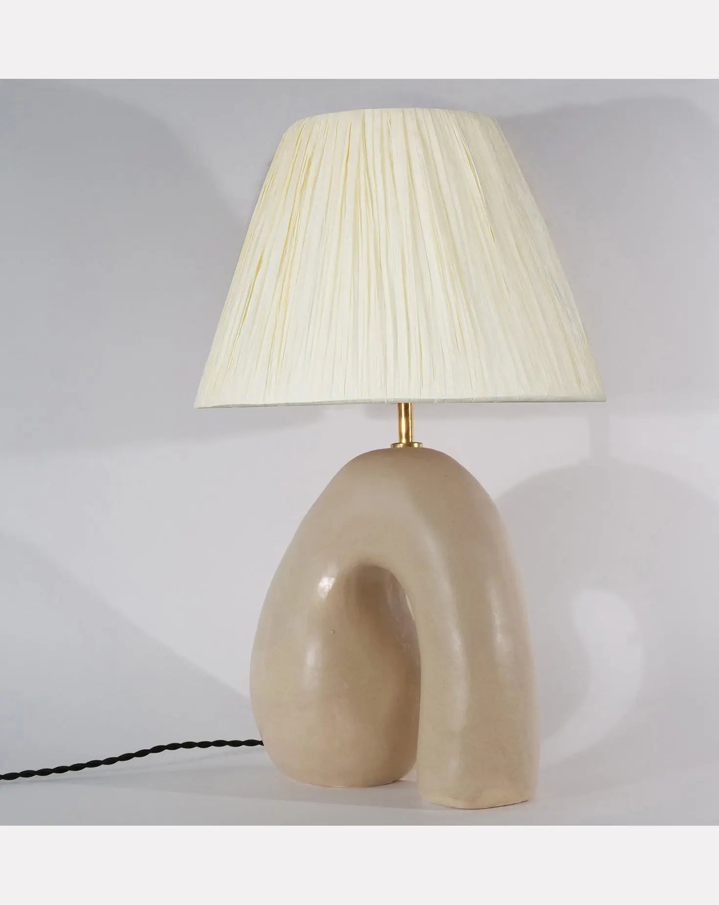 Large Opposee Cream and Ivory Table Lamp Hannah Simpson Studio