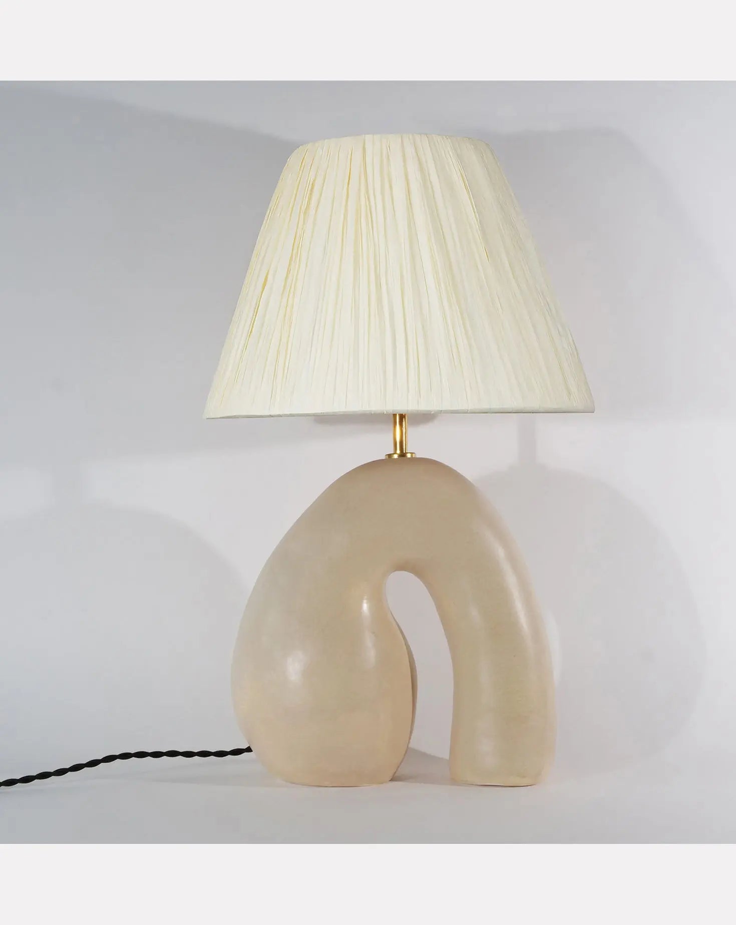 Large Opposee Cream and Ivory Table Lamp Hannah Simpson Studio