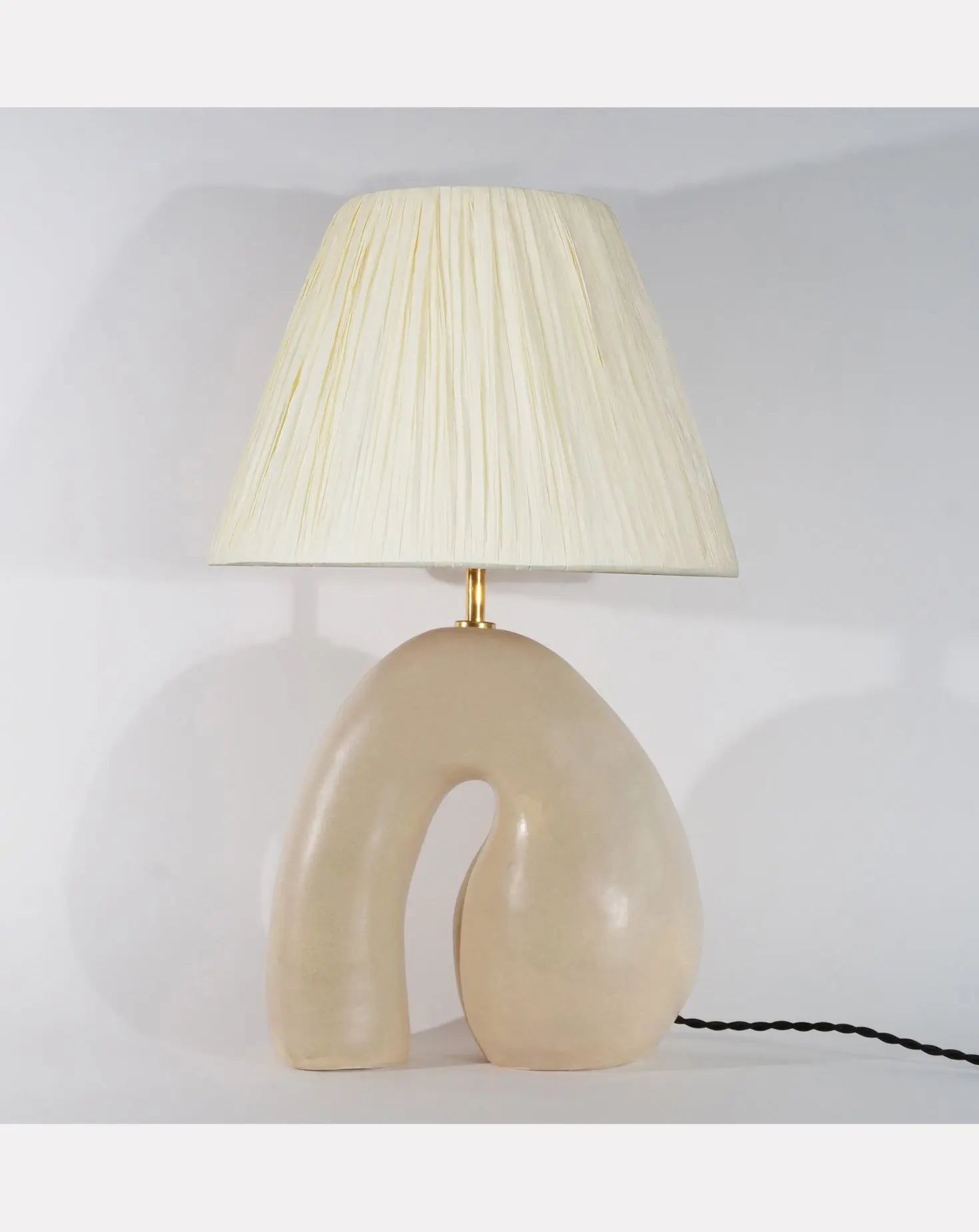 Large Opposee Cream and Ivory Table Lamp Hannah Simpson Studio