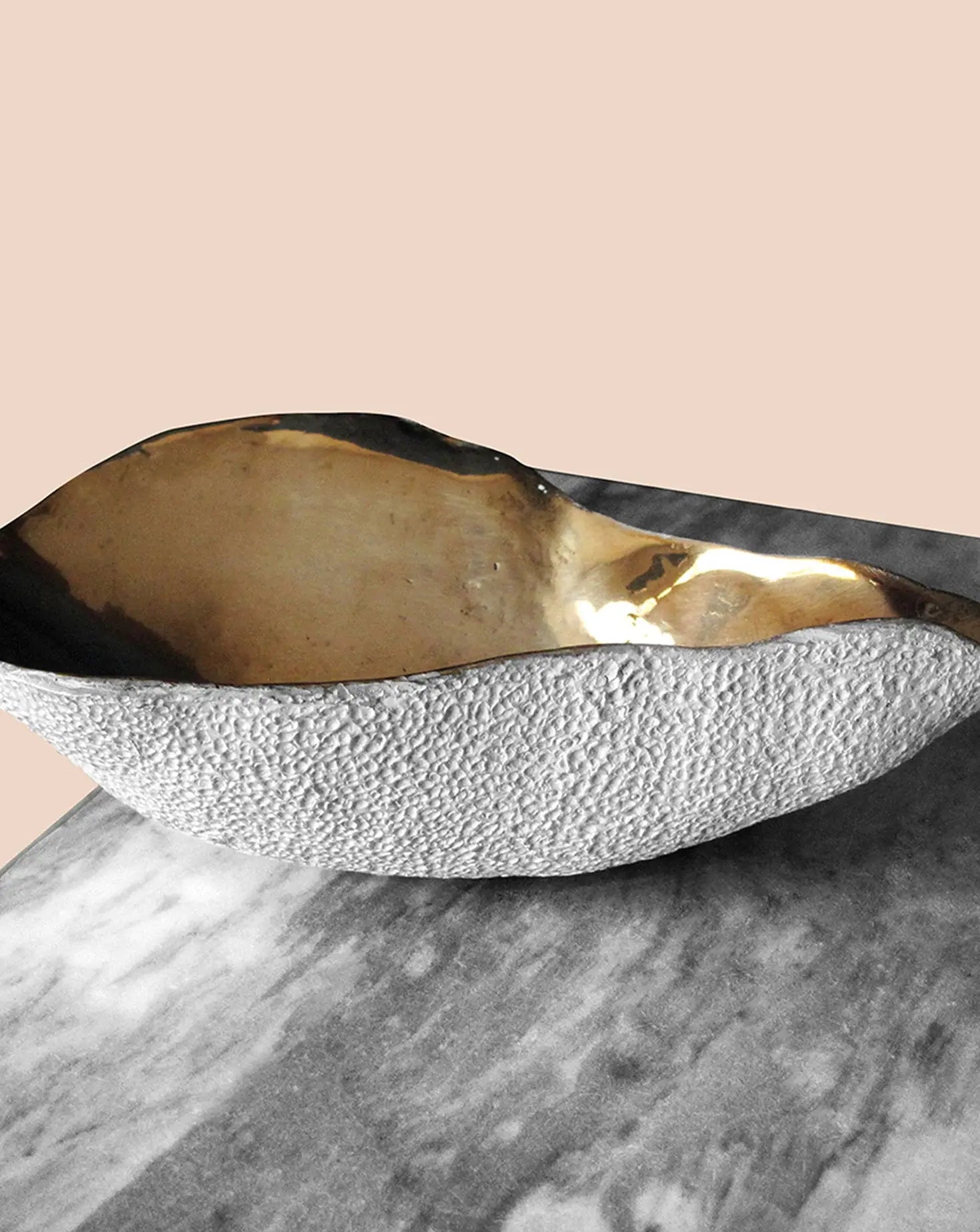 Oyster Solid Bronze and White Bowl Sarah Linda Forrer