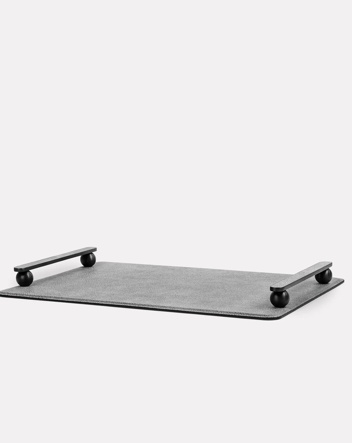 Pamphili Grey Leather Tray Pinetti