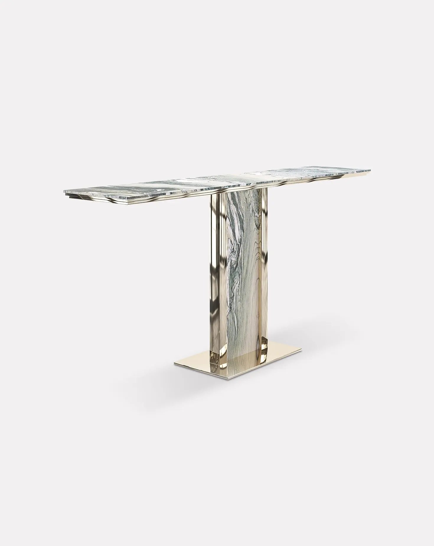 Afon Cipollino Verde Marble Console Table L'Eccesso