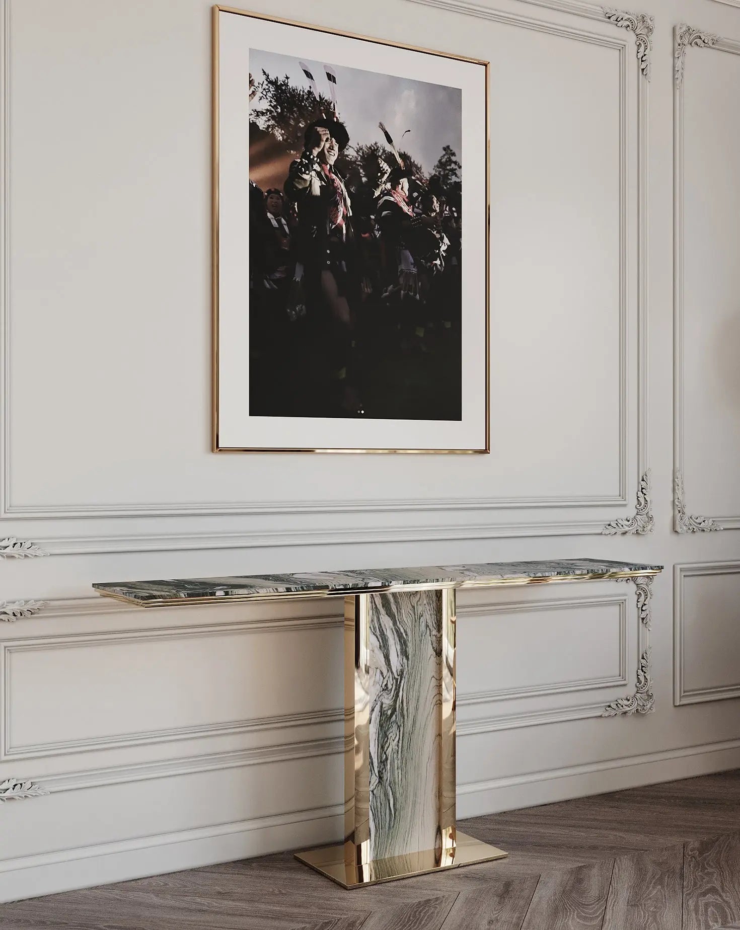 Afon Cipollino Verde Marble Console Table L'Eccesso