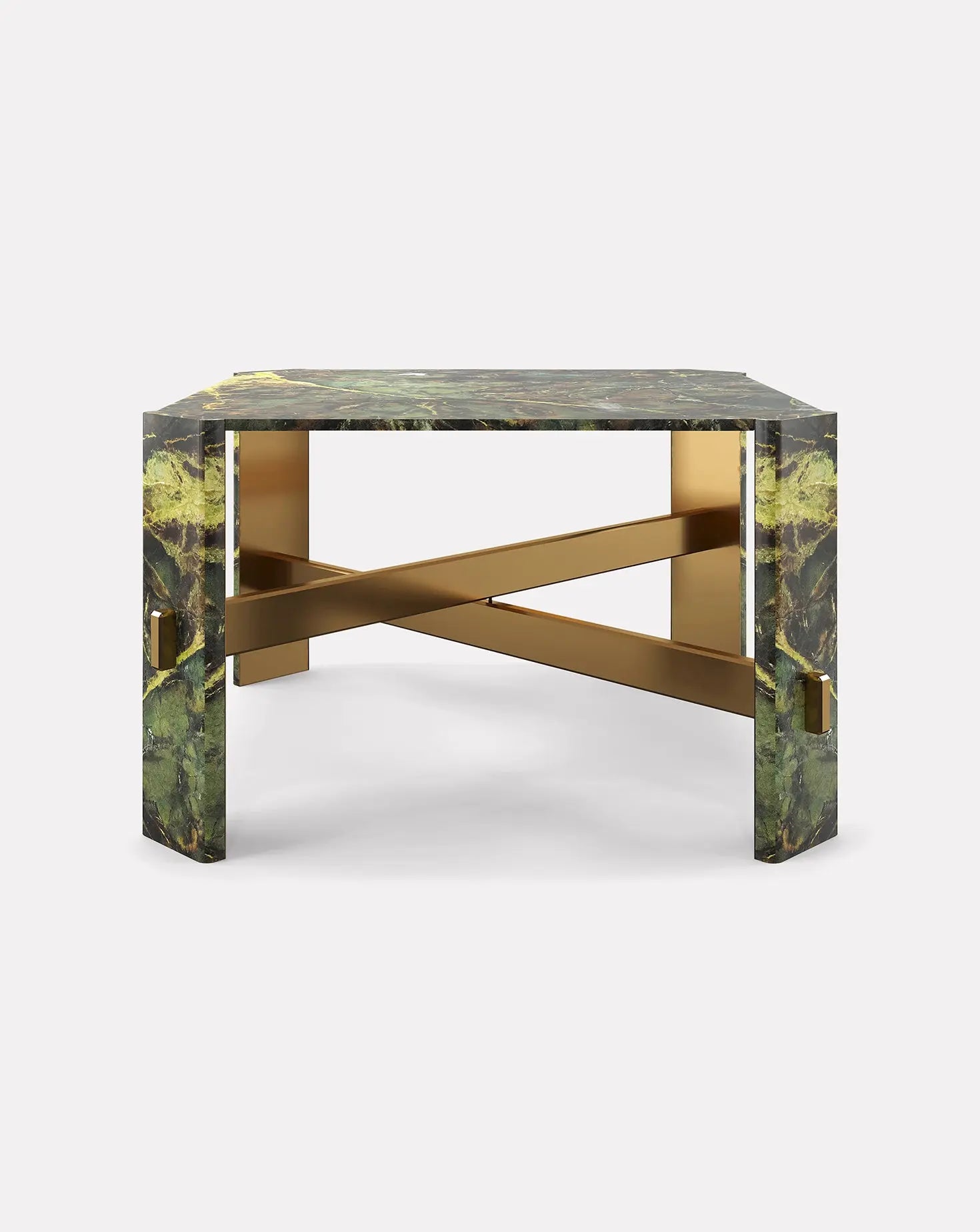 Alani Verde Borgogna Marble Dining Table L'Eccesso