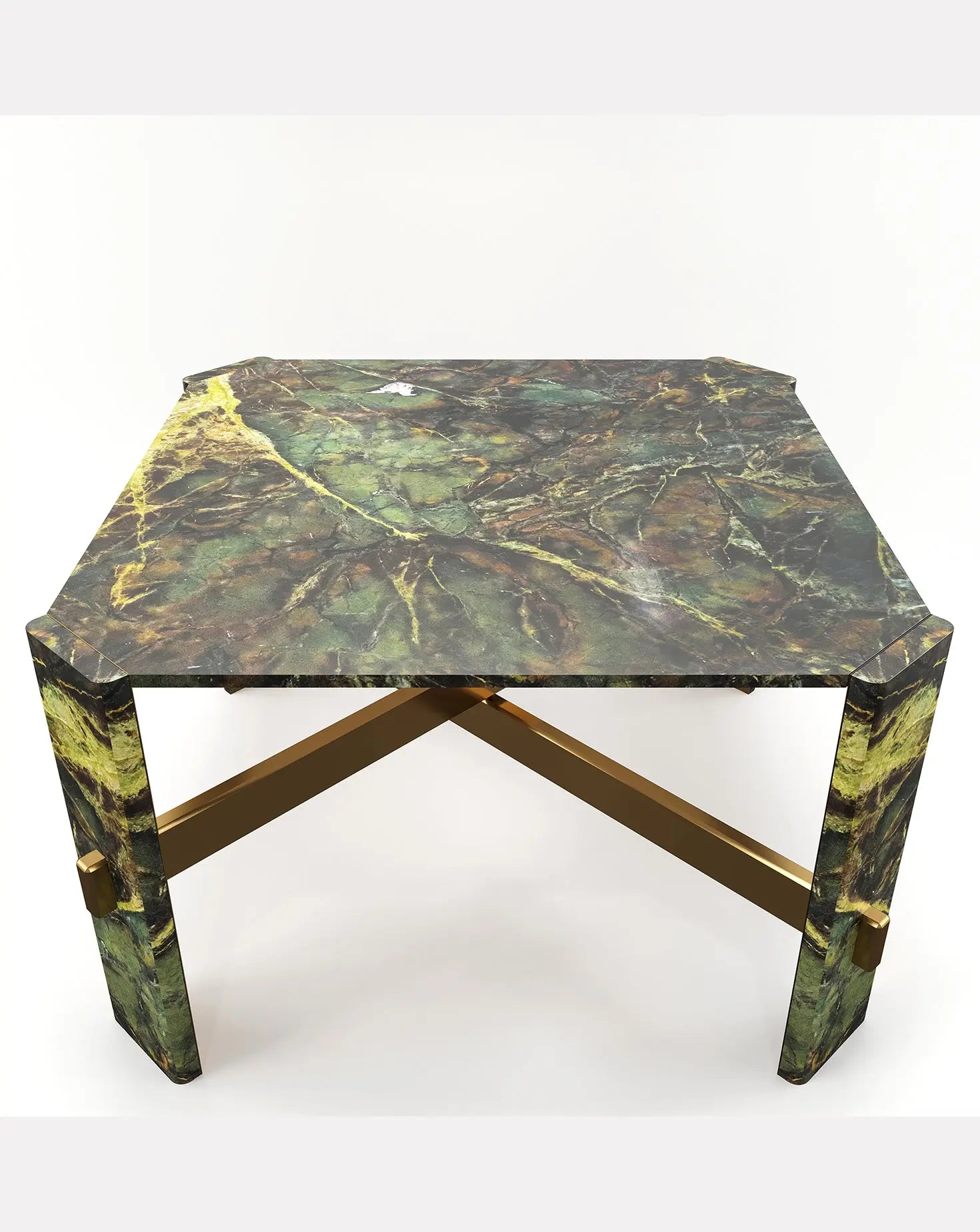 Alani Verde Borgogna Marble Dining Table L'Eccesso