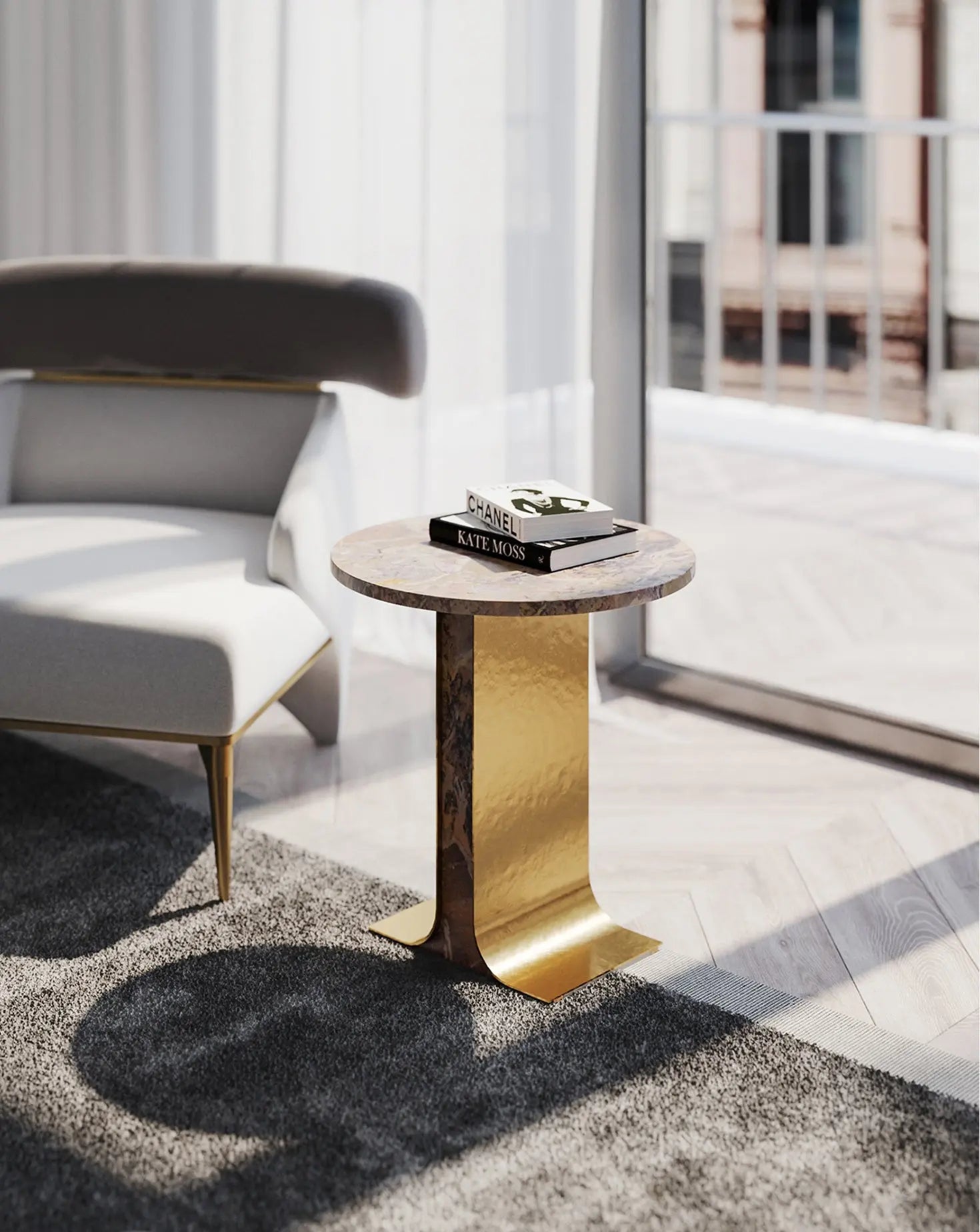 Hani Opera Fantastico Marble Side Table L'Eccesso