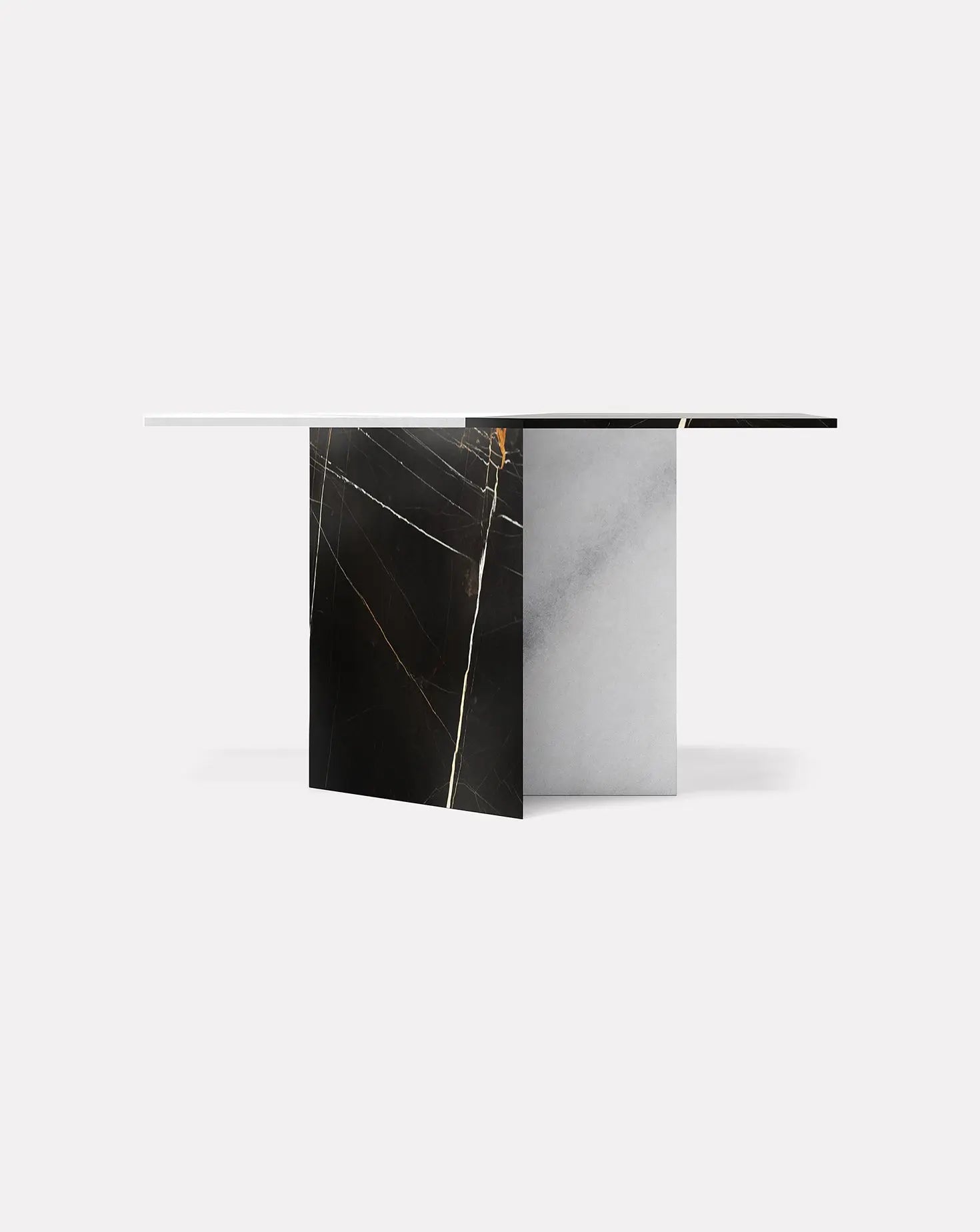 Zion Sahara and Bianco T Marble Console Table L'Eccesso