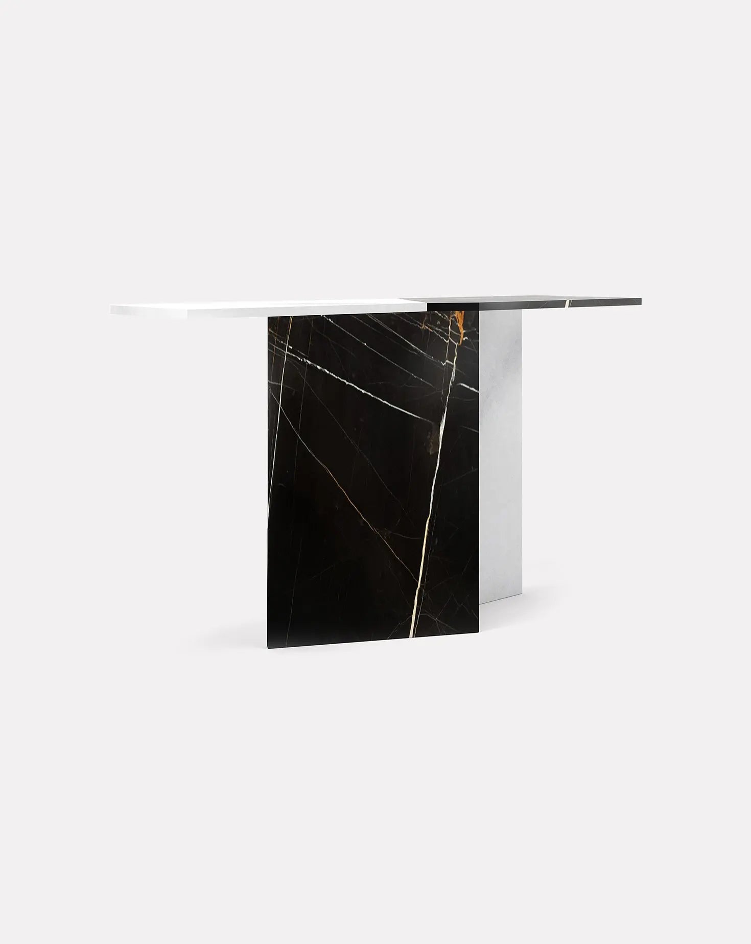 Zion Sahara and Bianco T Marble Console Table L'Eccesso