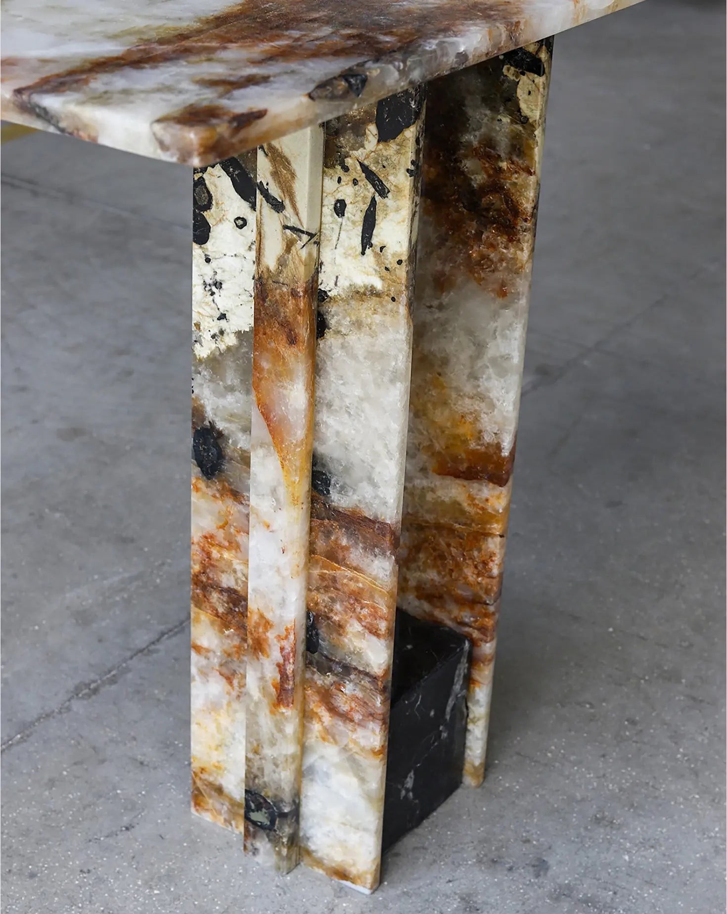 Patagoni Marble Console Table Tall Stone Stackers