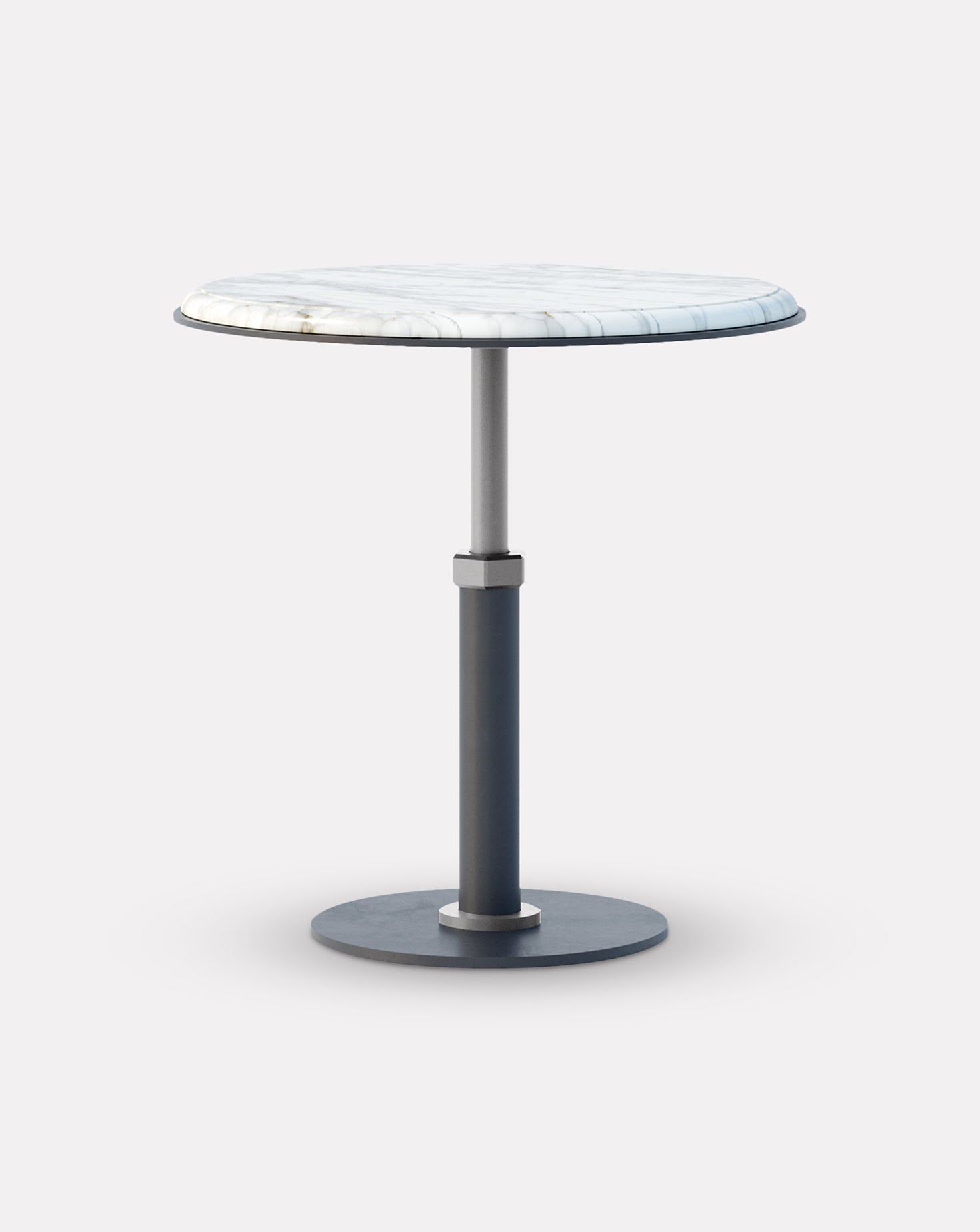 Pedestal Bianco Round Side Table