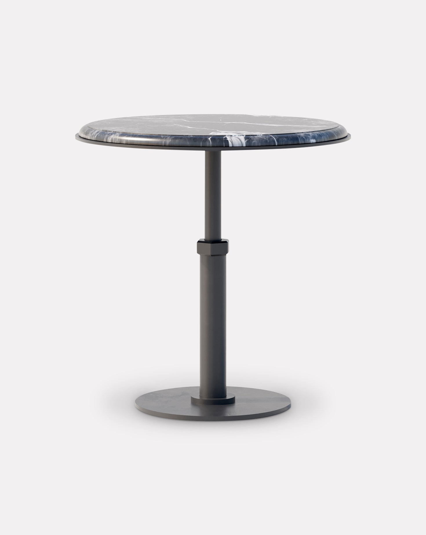 Pedestal Grigio Round Side Table