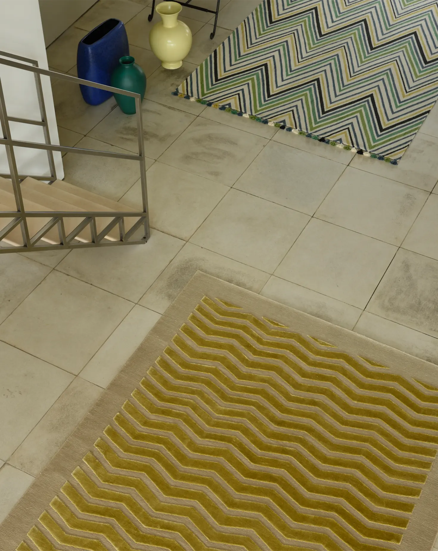 Penta Chevron Lemon Topaz Rug Vanderhurd