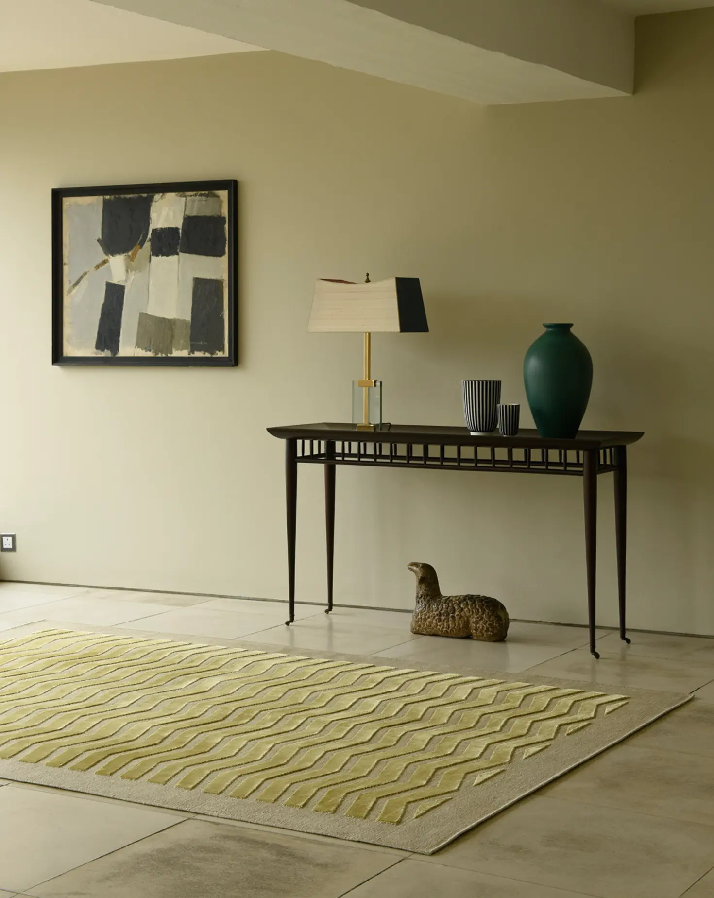 Penta Chevron Lemon Topaz Rug Vanderhurd