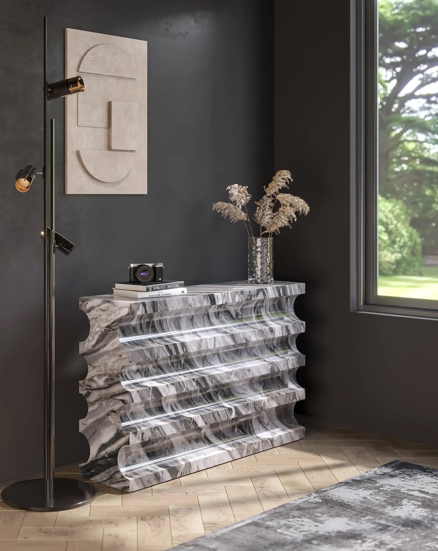 Pilastro Marble Console