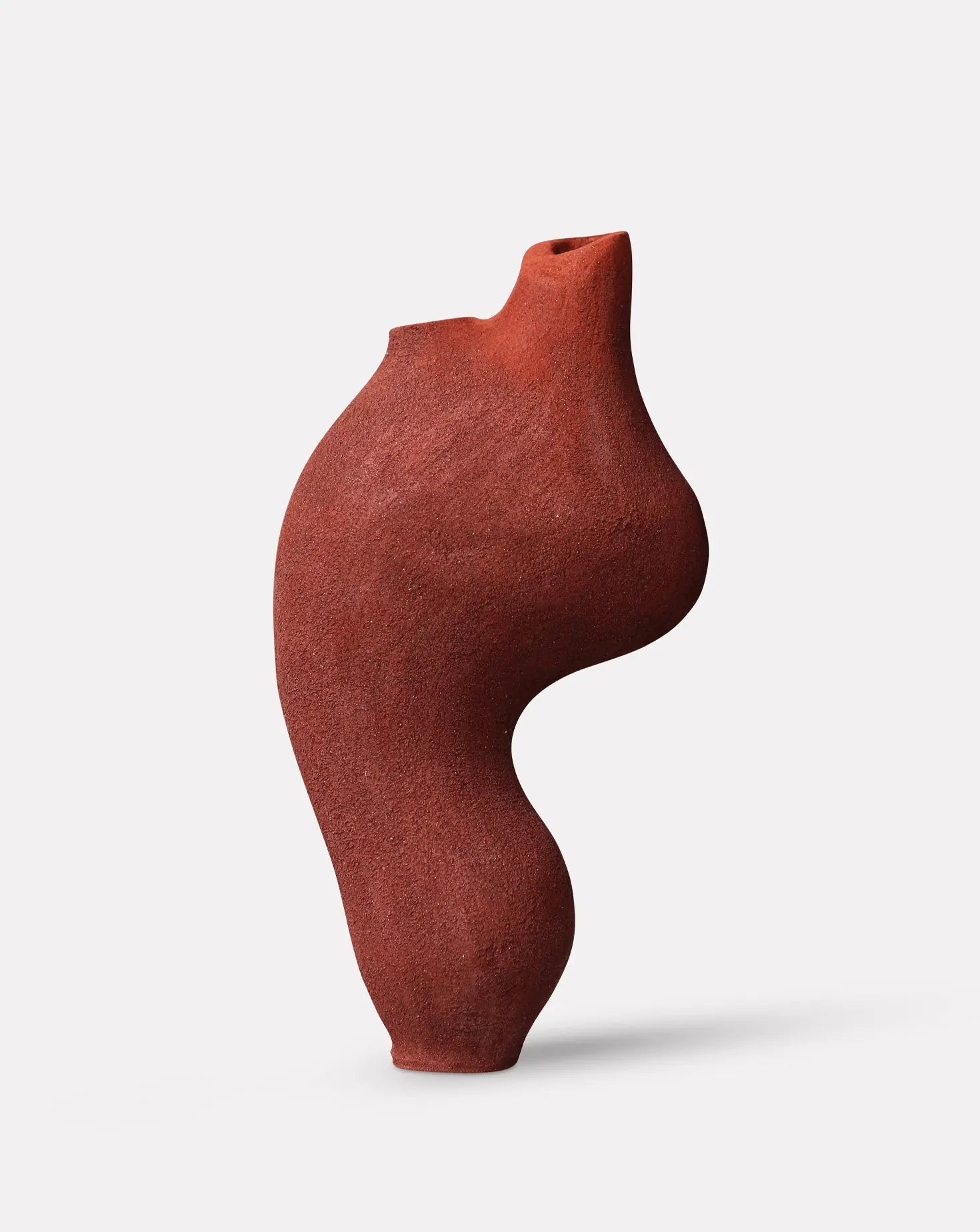 Pleomorph Red Sculptural Vase Abid Javed