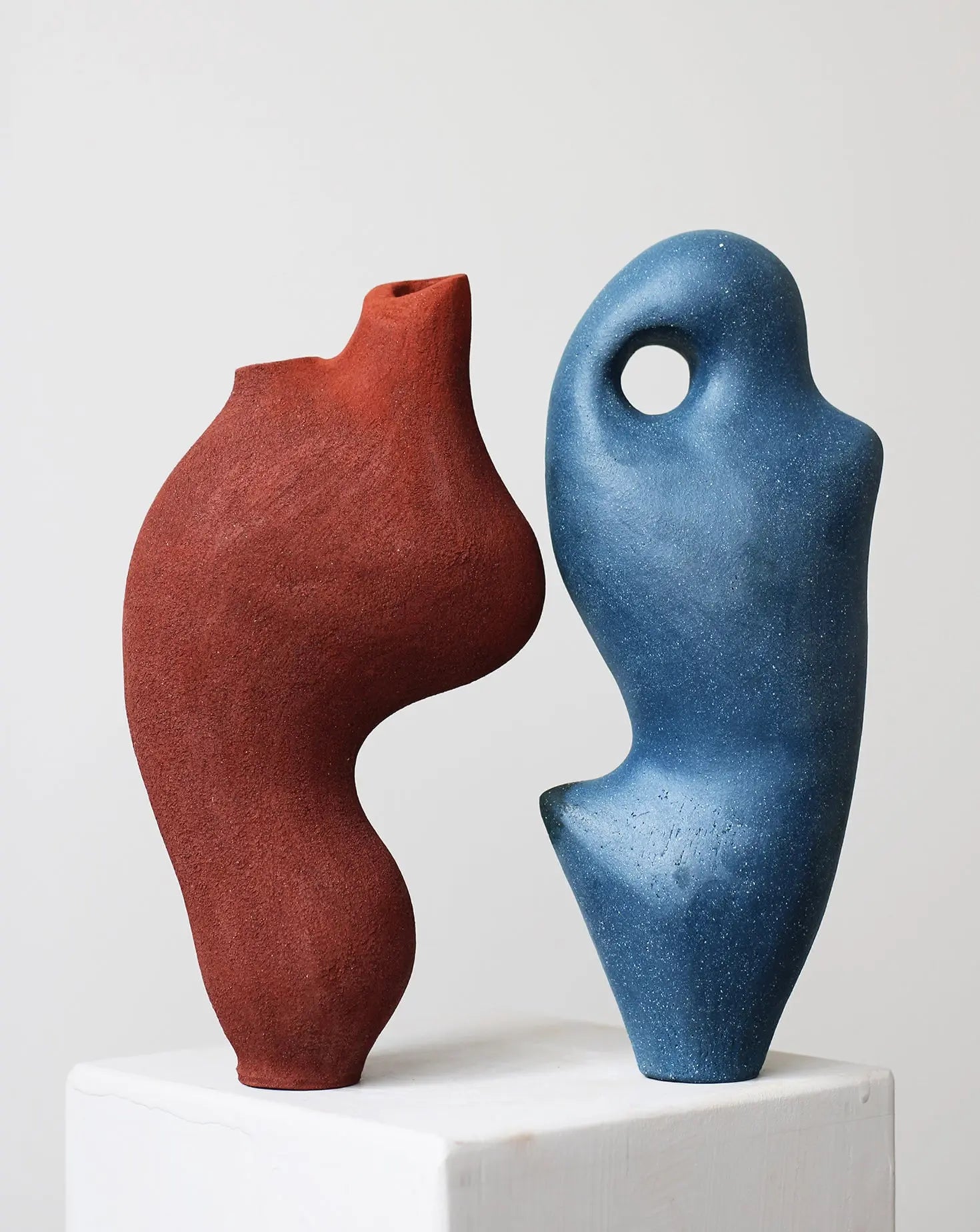 Pleomorph Red Sculptural Vase Abid Javed