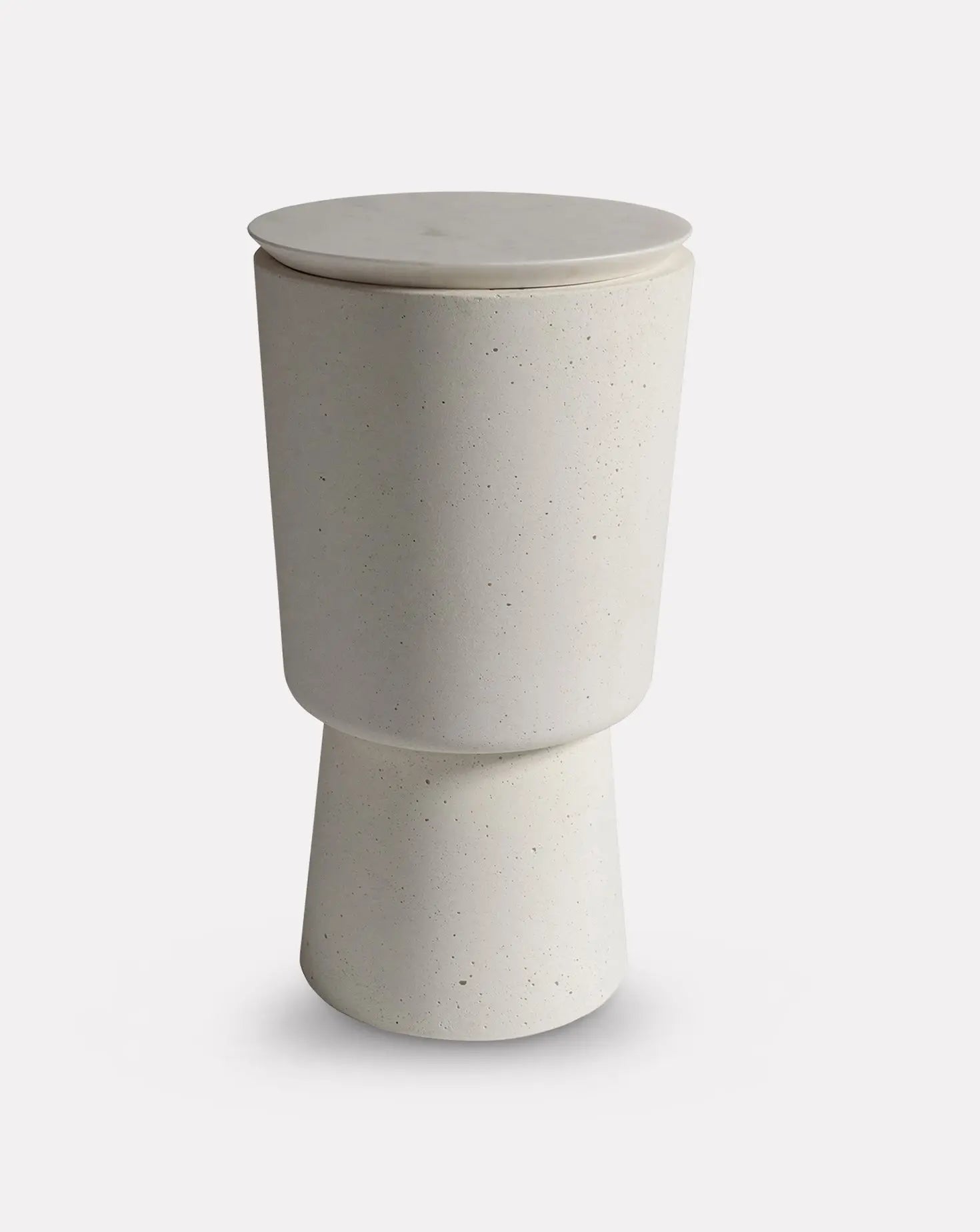 Plinth White Marble Table Alentes