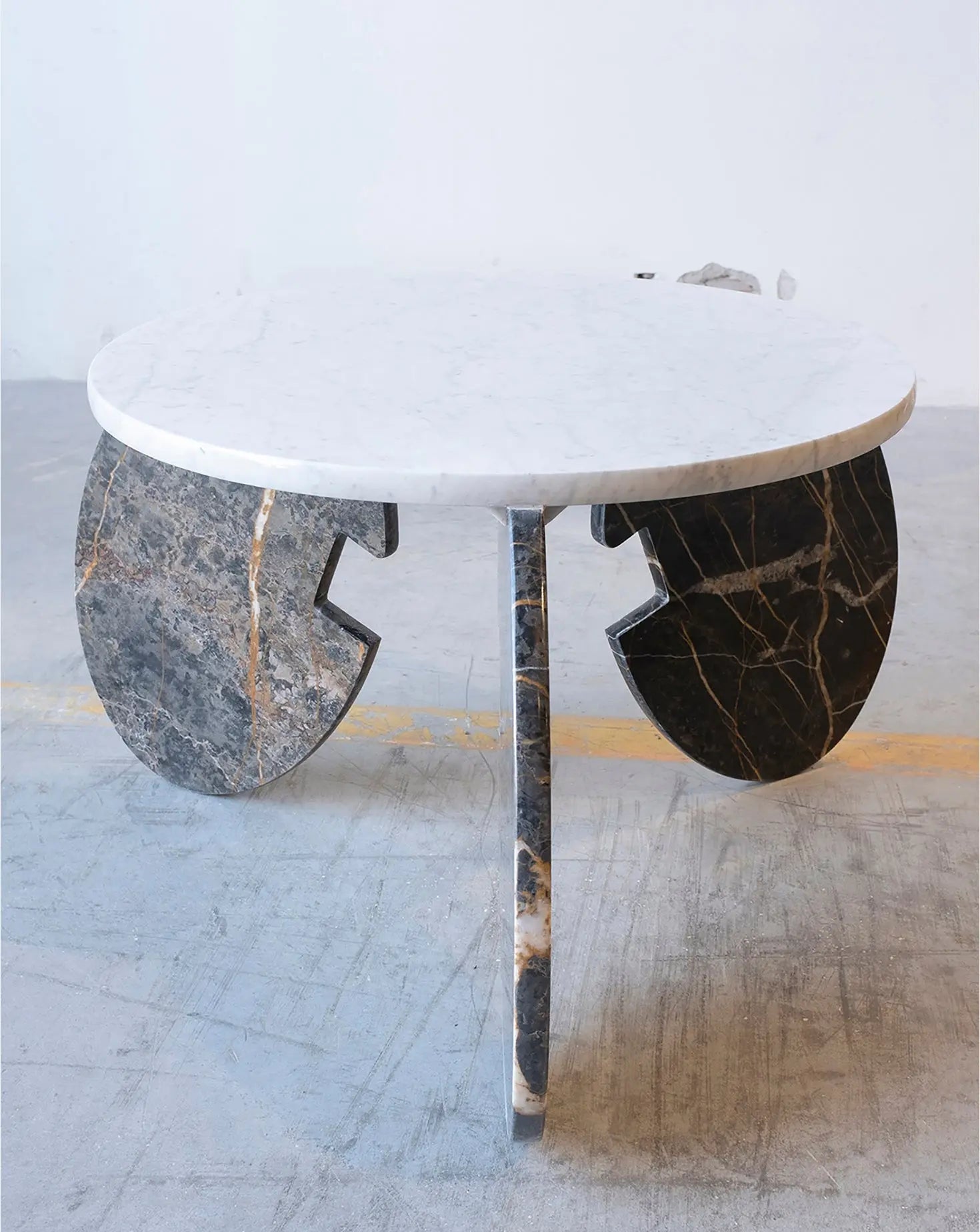 Port Laurent and Carrara Marble Coffee Table Stone Stackers