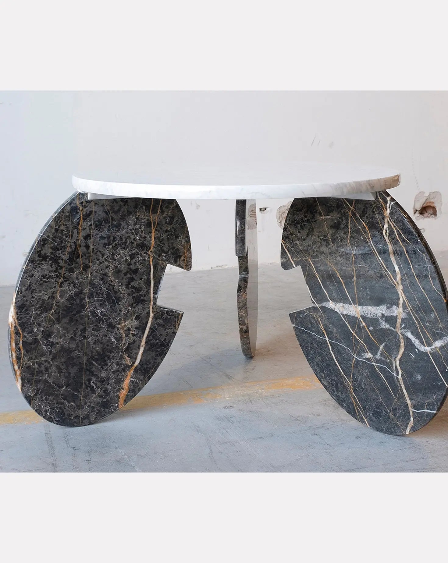 Port Laurent and Carrara Marble Coffee Table Stone Stackers