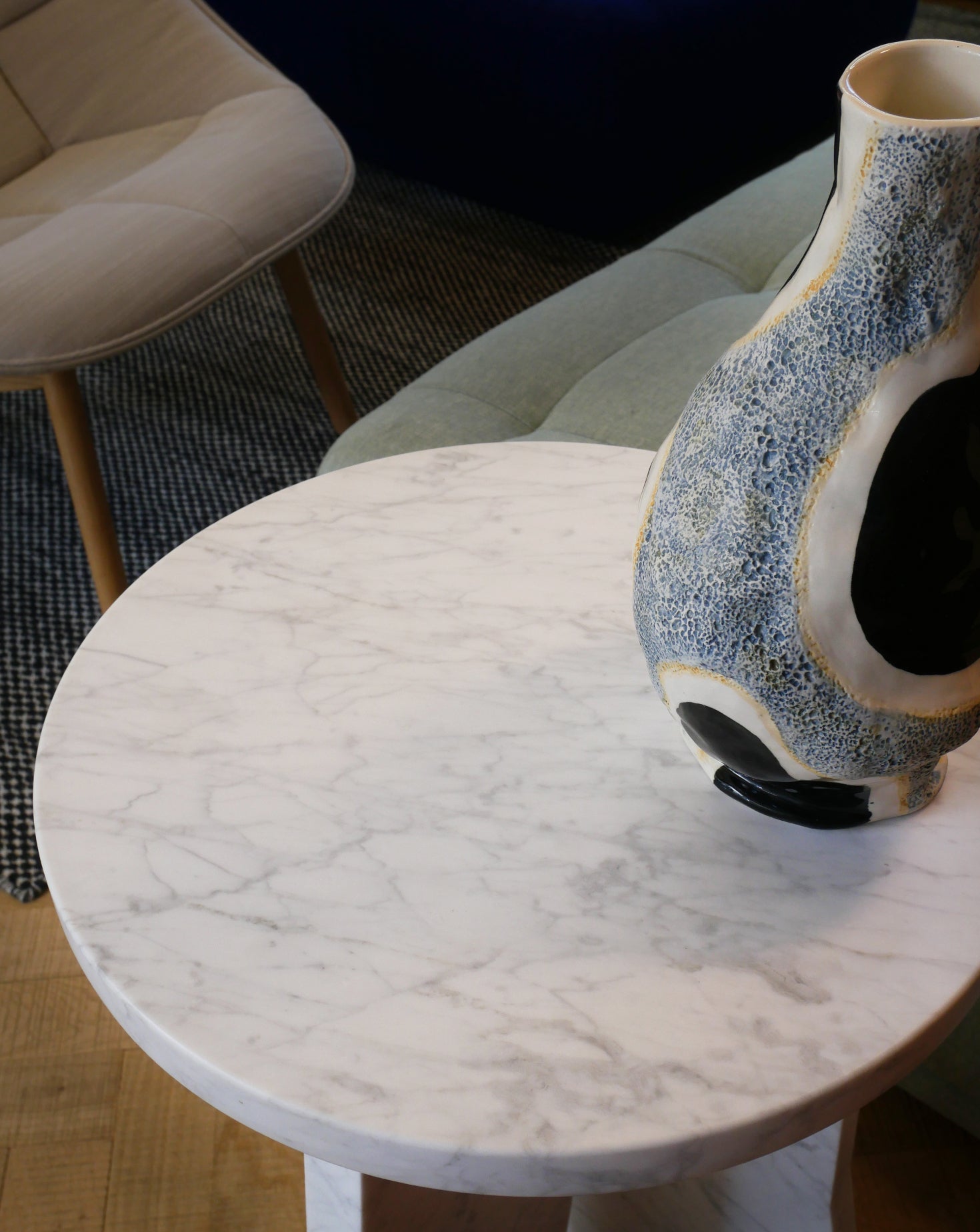 Precarious Marble Side Table