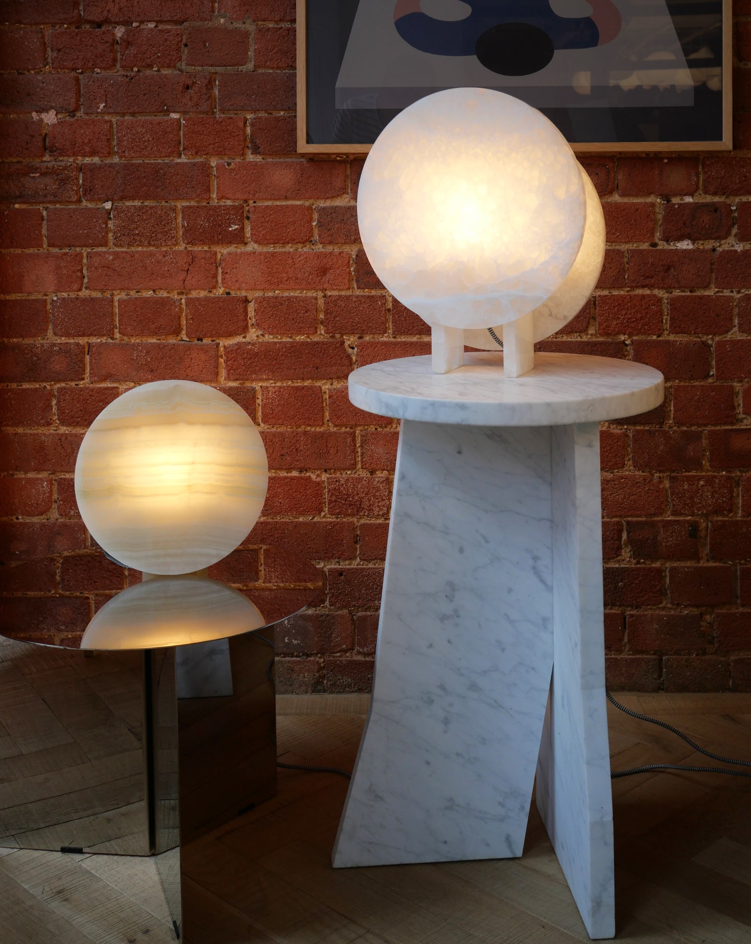 Precarious Marble Side Table